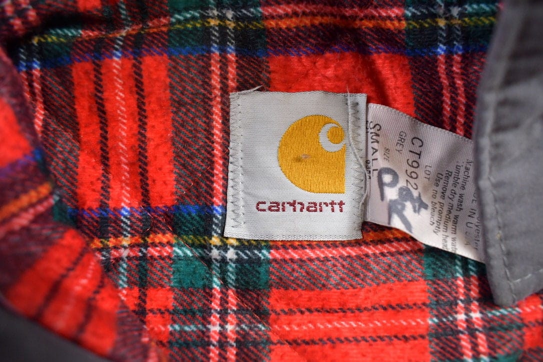 Vintage 1990s Carhartt Blanket Lined Parka Jacket Men's Medium - Image 7