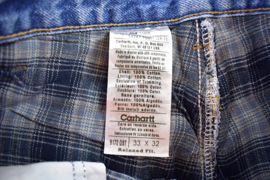 Vintage 1990s Carhartt Blanket Lined Work Pants Men's 33x32 - Image 8