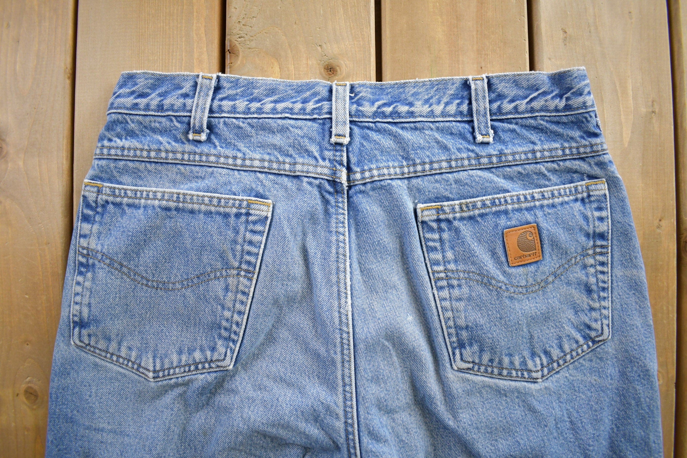 Vintage 1990s Carhartt Blanket Lined Work Pants Men's 34x30 - Image 4