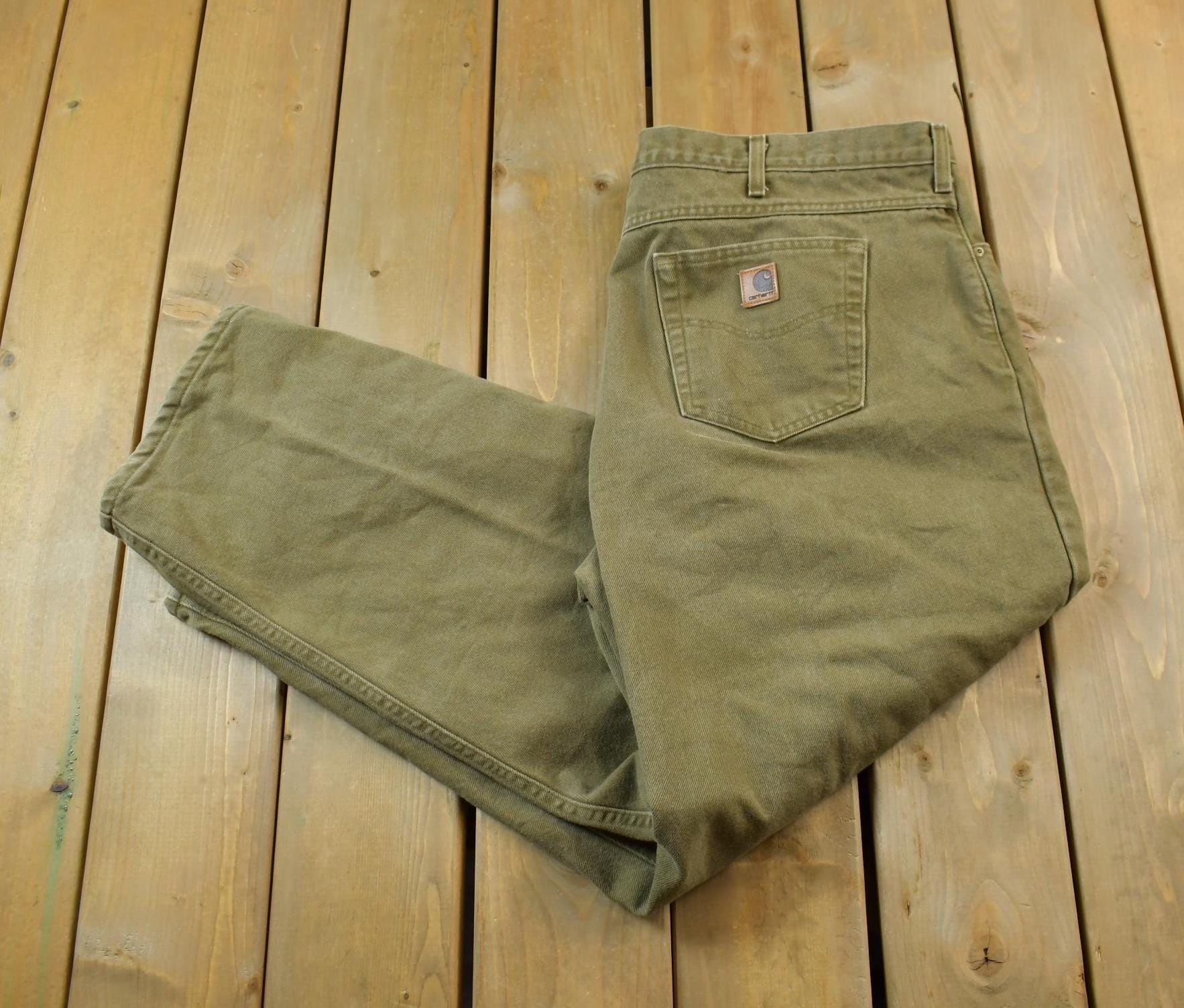 Vintage 1990s Carhartt Blanket Lined Work Pants Men's 46x30 - Image 3
