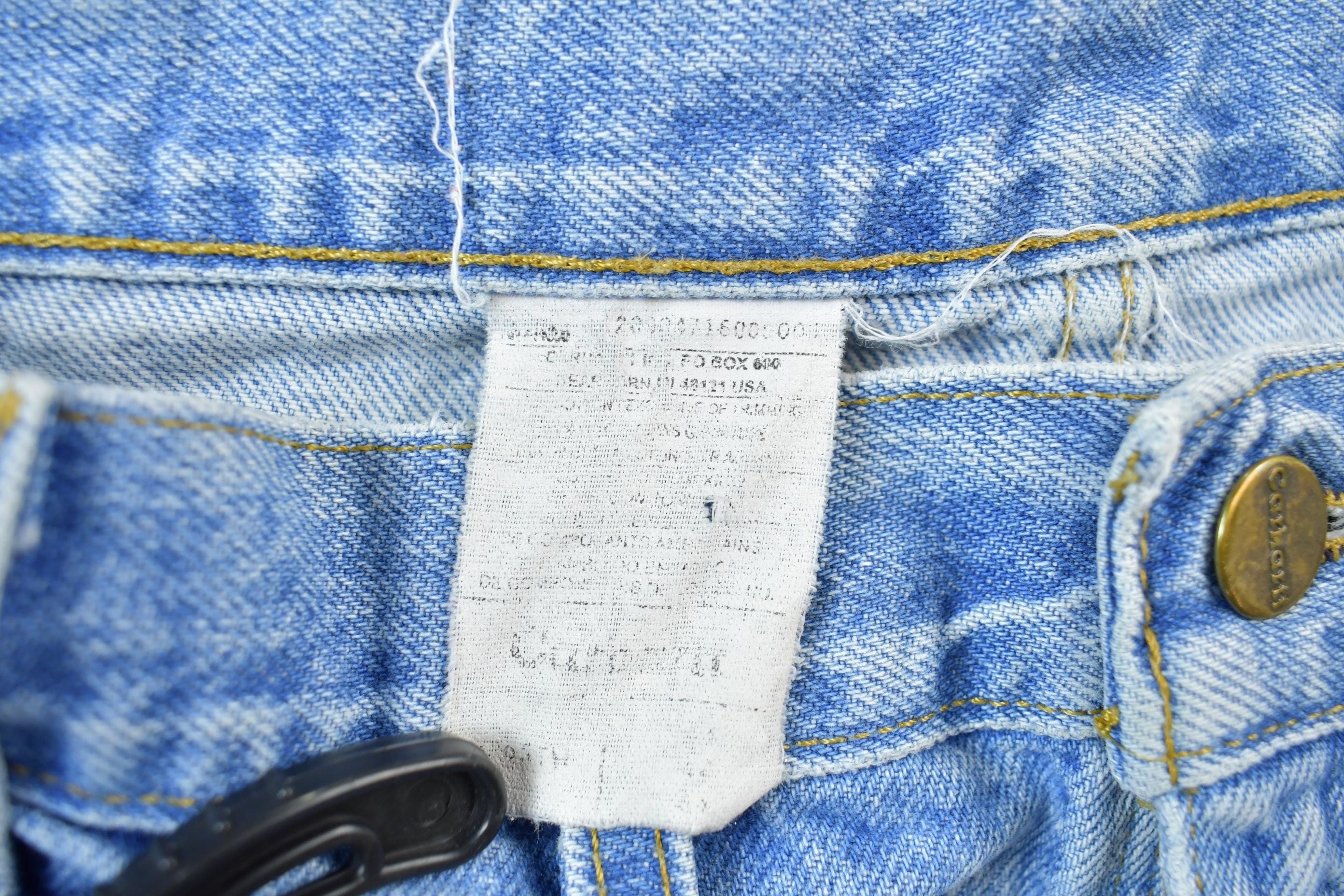Vintage 1990s Carhartt Blue Jean Shorts Men's 42 - Image 3