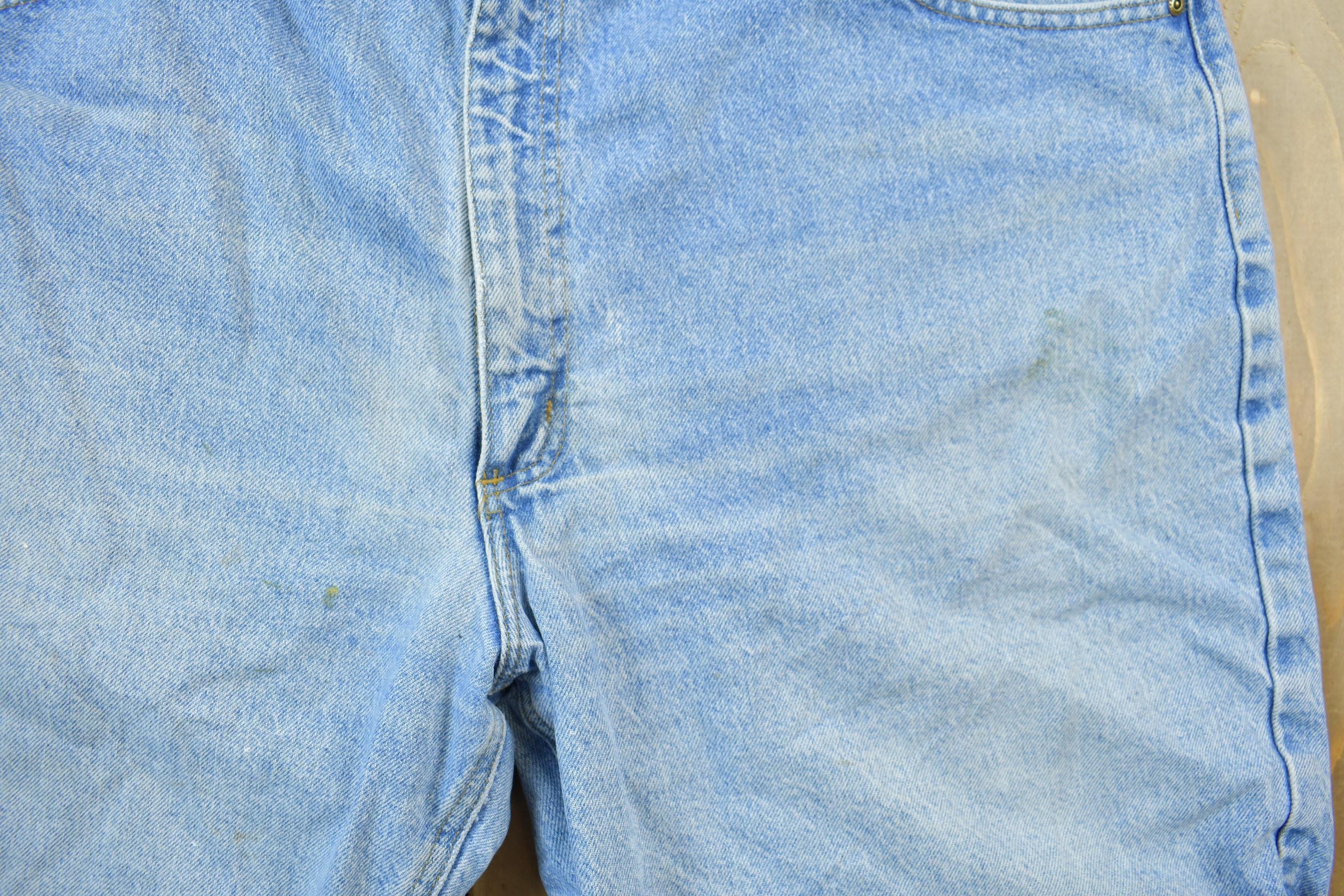 Vintage 1990s Carhartt Blue Jean Shorts Men's 42 - Image 4