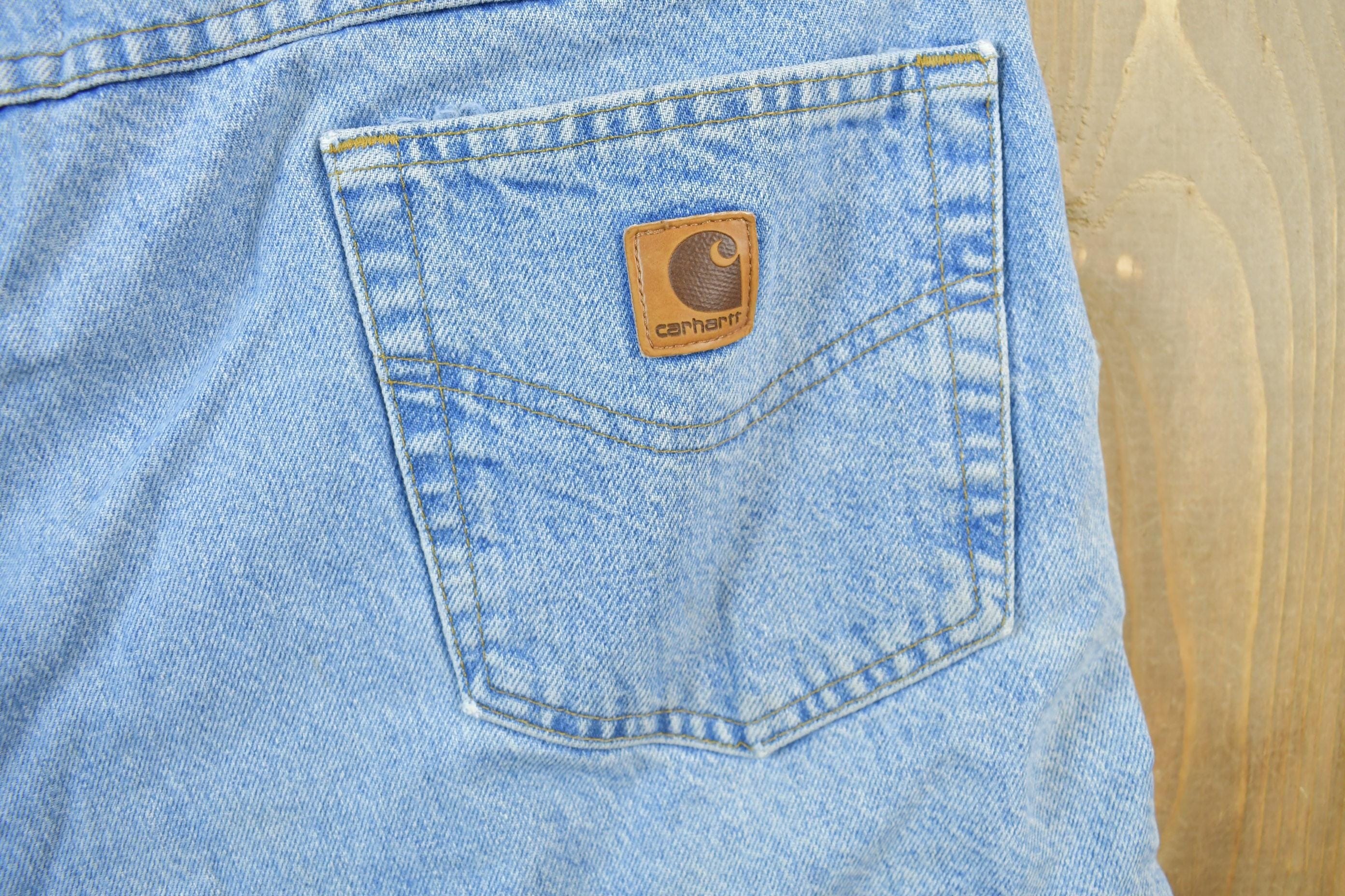 Vintage 1990s Carhartt Blue Jean Shorts Men's 42 - Image 6