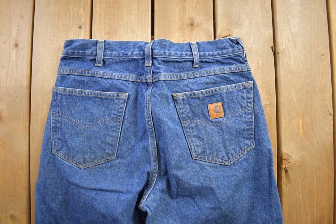 Vintage 1990s Carhartt Blue Jeans Men's 32 x 32 - Image 5