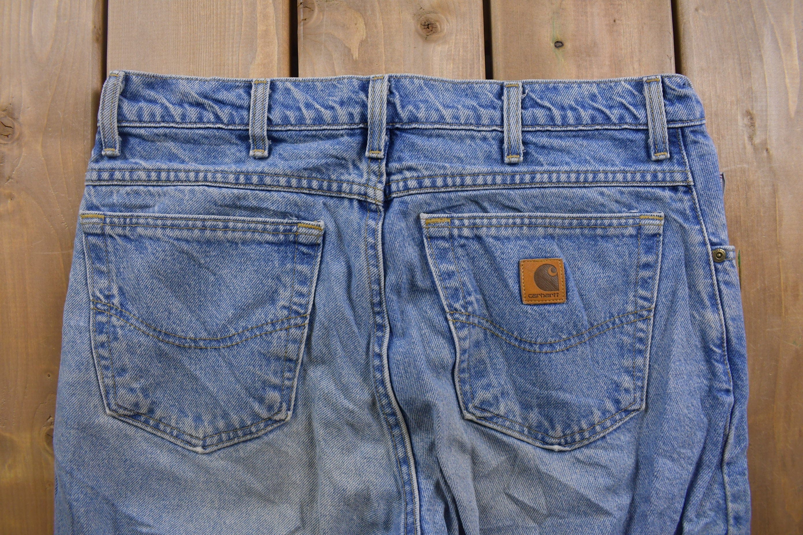 Vintage 1990s Carhartt Blue Jeans Men's 34 x 31 - Image 5