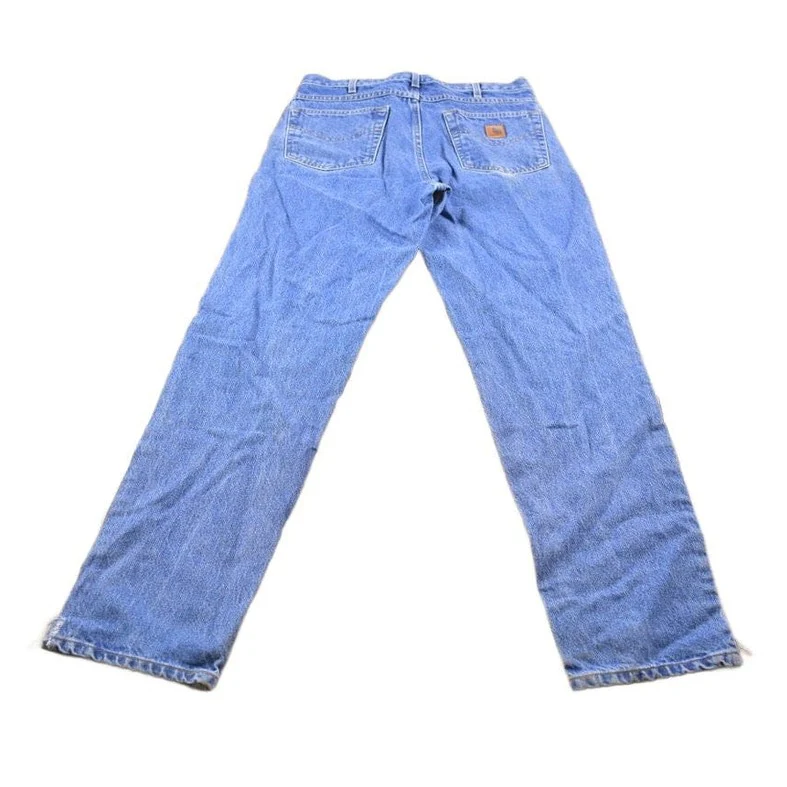 Vintage 1990s Carhartt Blue Work Jeans Men's 32 x 33 - Image 2