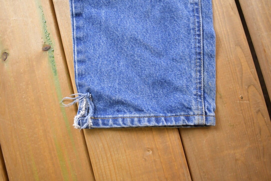 Vintage 1990s Carhartt Blue Work Jeans Men's 32 x 33 - Image 5