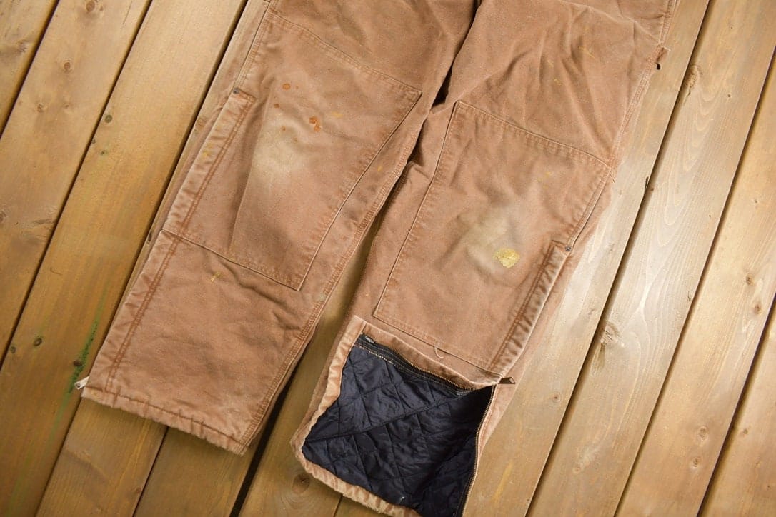 Vintage 1990s Carhartt Canvas Double Knee Overalls Men's 40 x 30 - Image 5