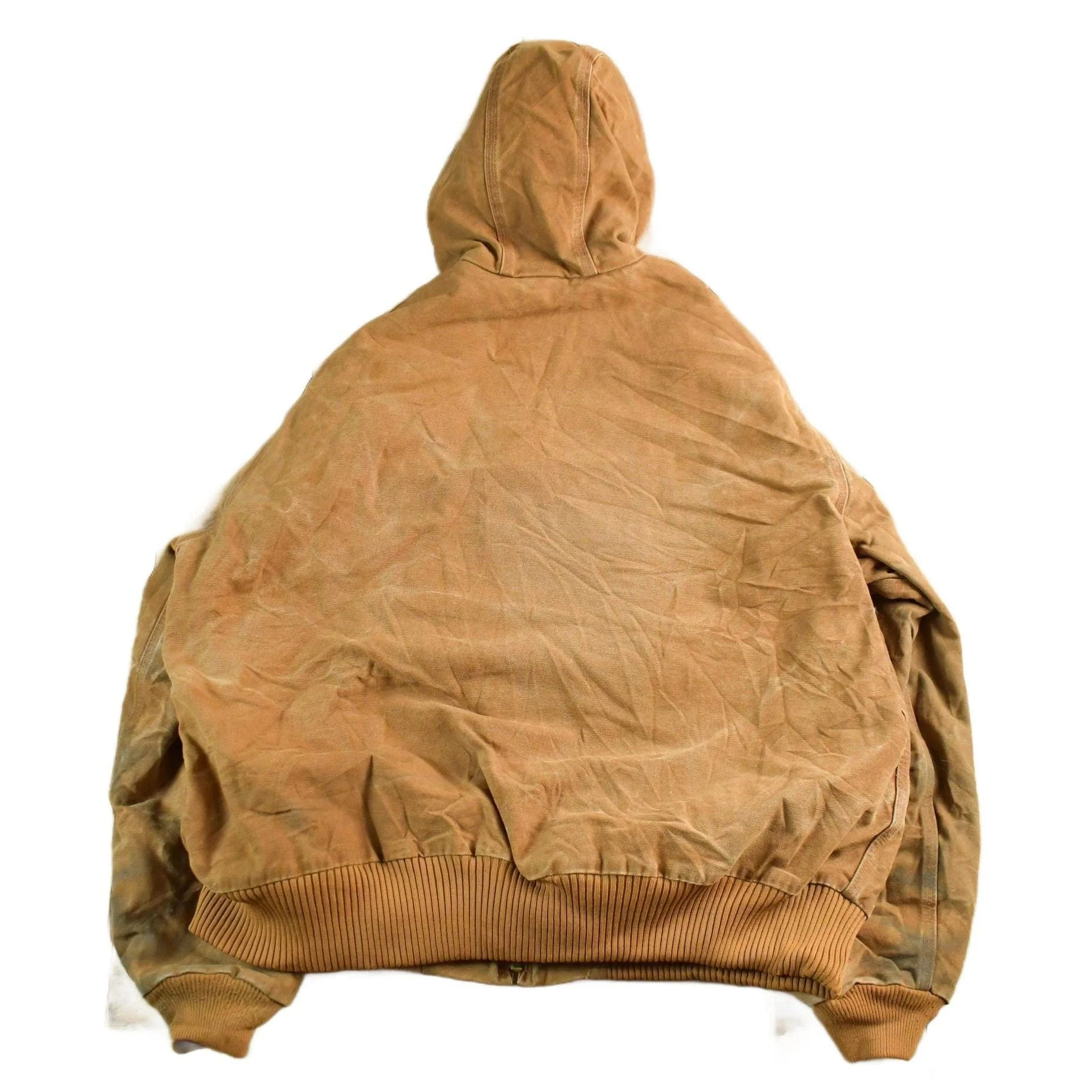 Vintage 1990s Carhartt Canvas Hooded Jacket Men's XL - Image 2