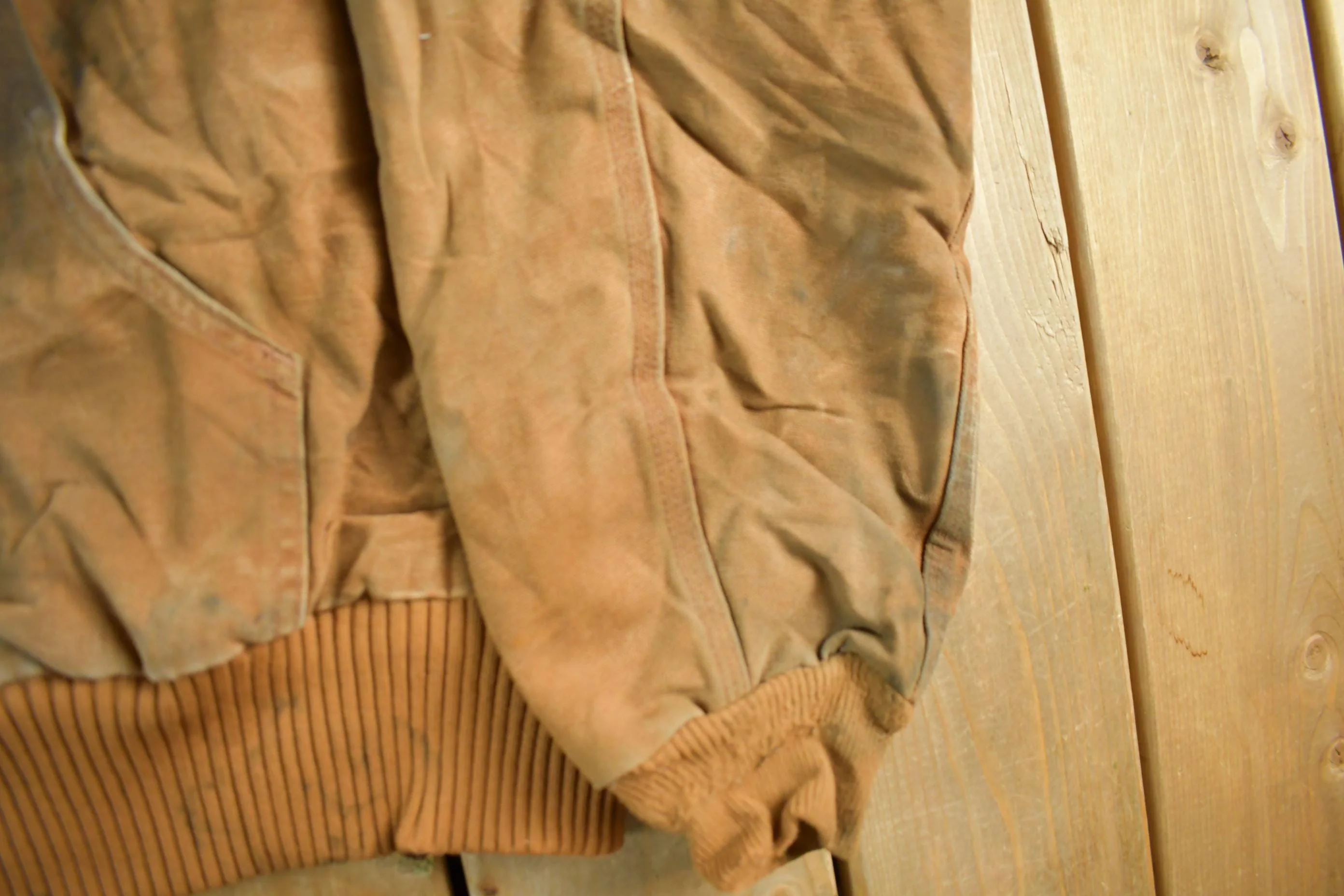 Vintage 1990s Carhartt Canvas Hooded Jacket Men's XL - Image 4