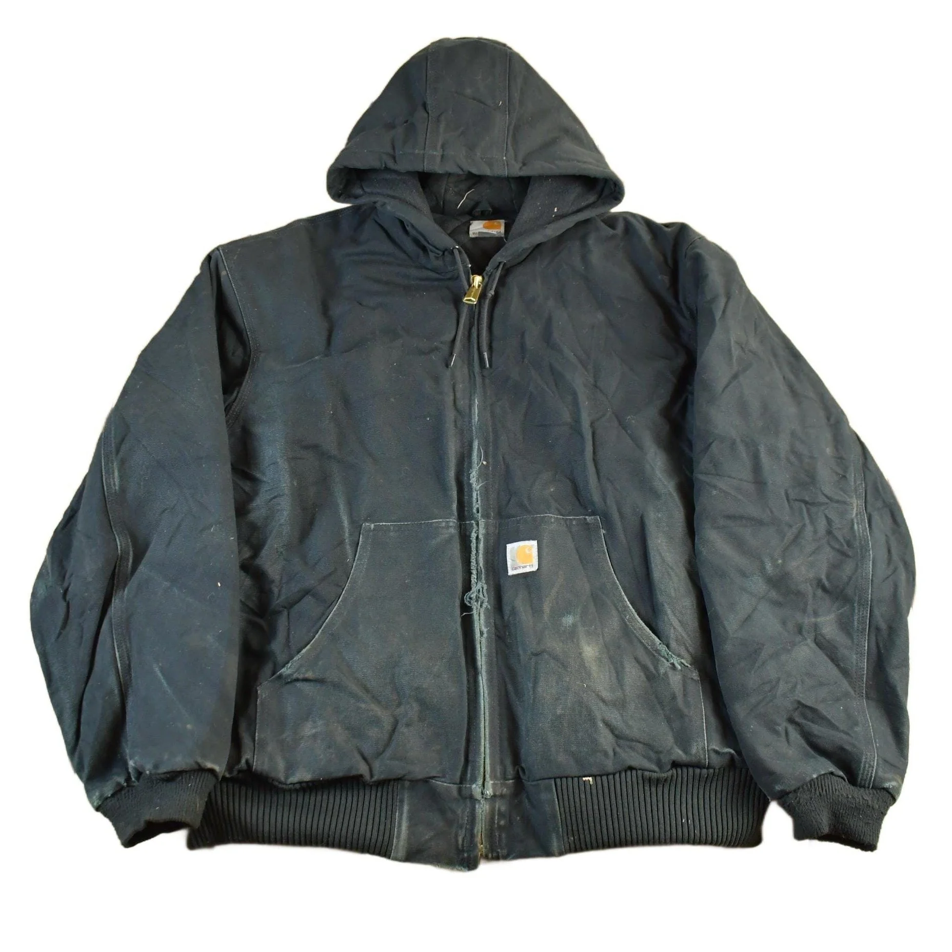 Vintage 1990s Carhartt Canvas Hooded Jacket Men's XL