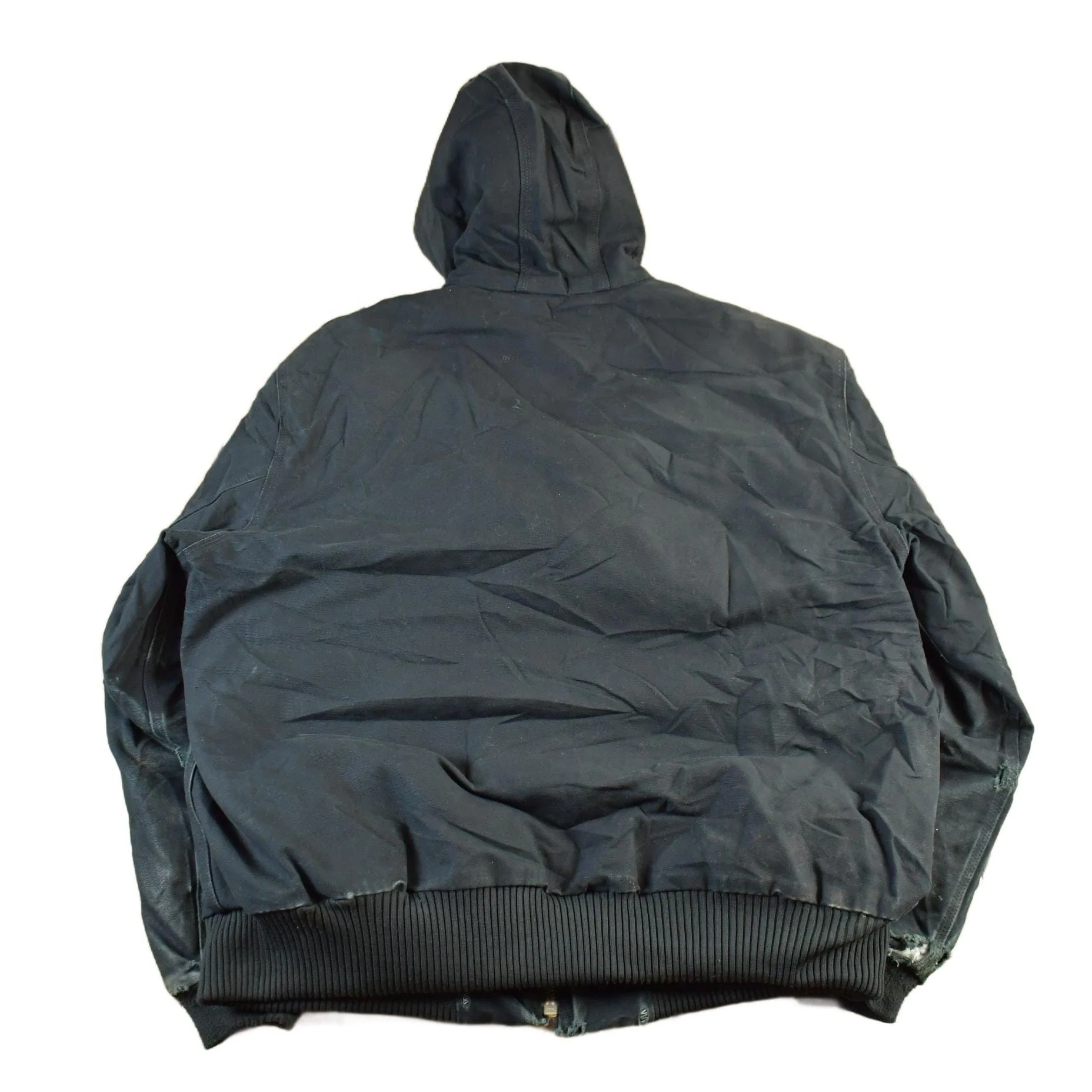 Vintage 1990s Carhartt Canvas Hooded Jacket Men's XL - Image 2