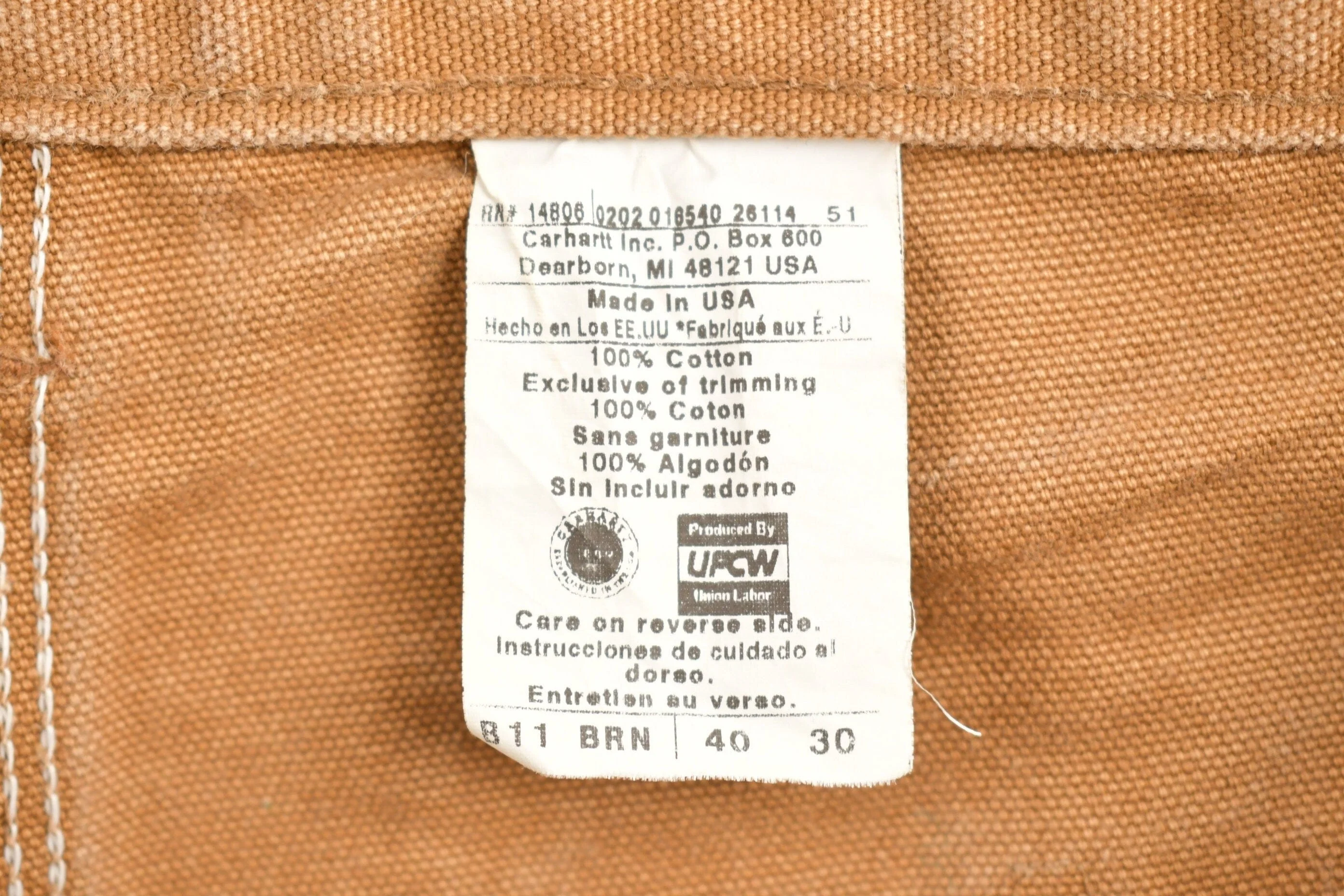 Vintage 1990s Carhartt Carpenter Pants Men's 39 x 29 - Image 4
