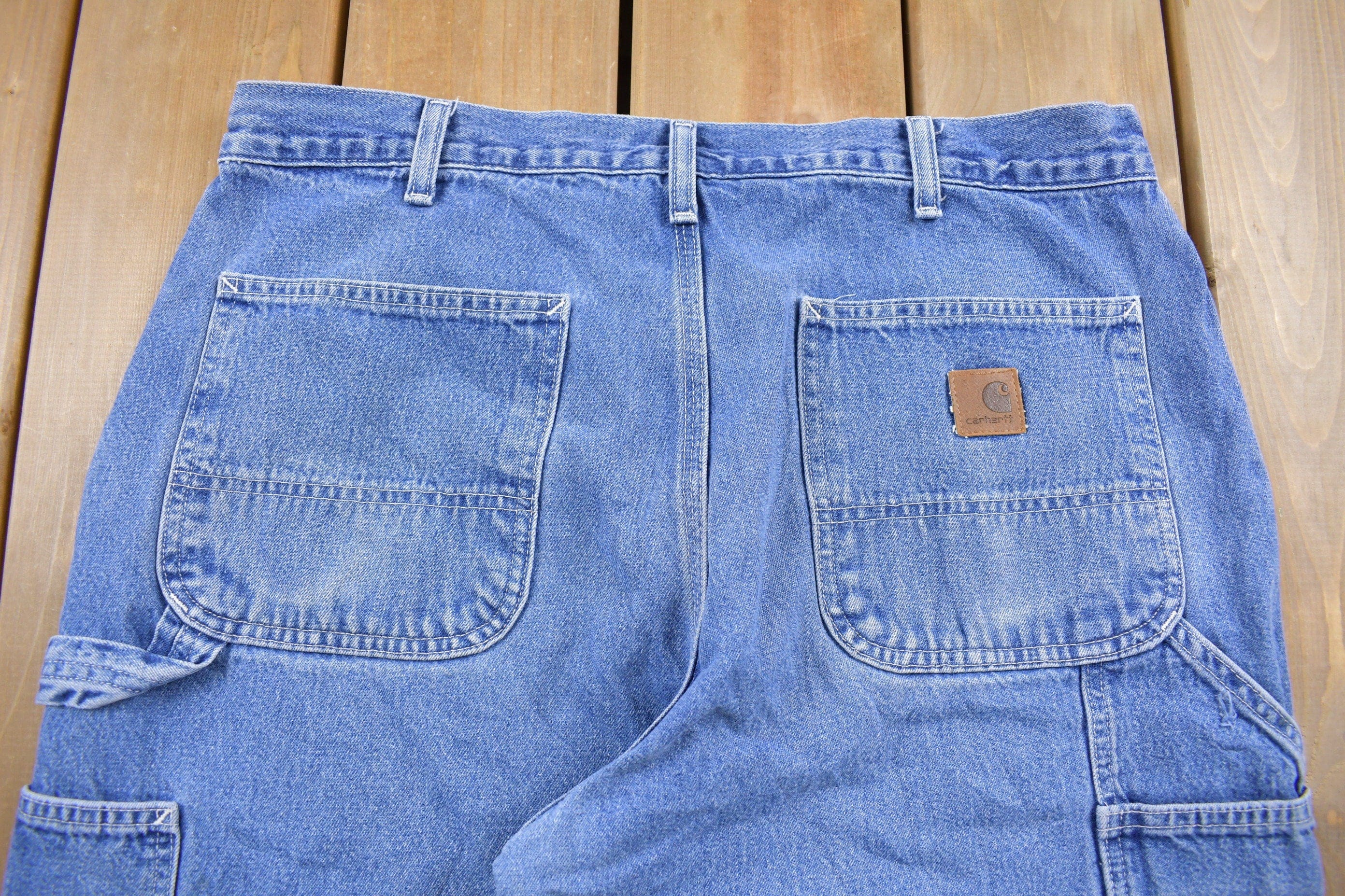 Vintage 1990s Carhartt Carpenter Work Pants Men's 34 x 29 - Image 6