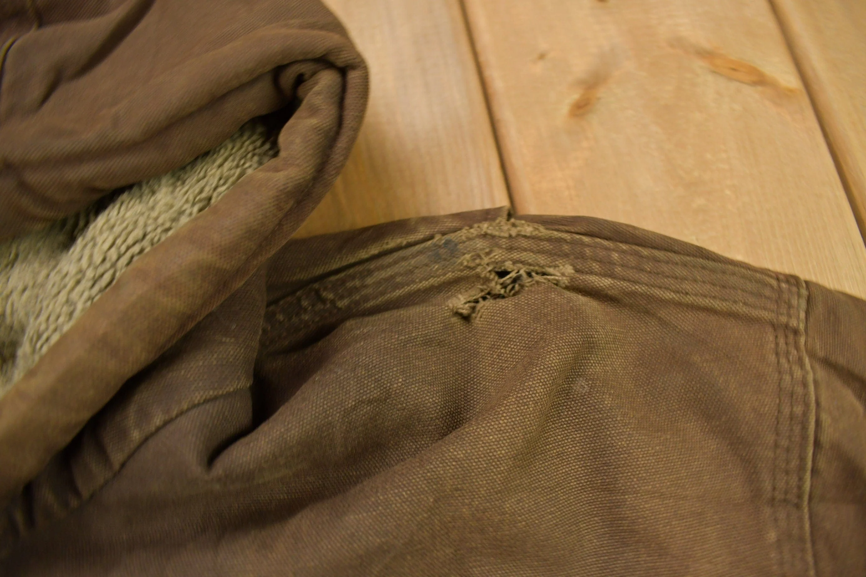Vintage 1990s Carhartt Chocolate Brown Fleece Lined Work Jacket Men's XL - Image 5