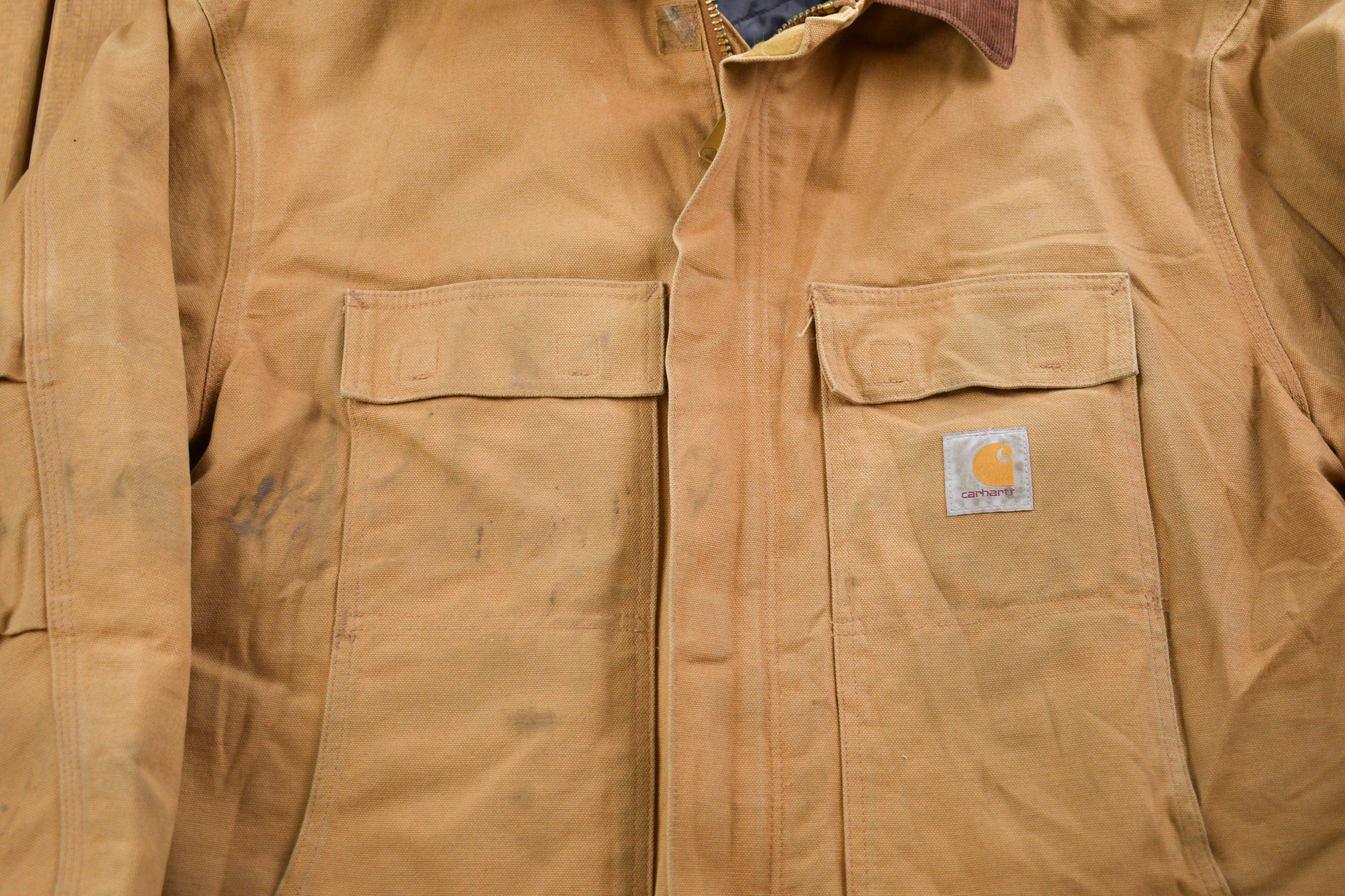 Vintage 1990s Carhartt Chore Jacket Men's 2XL - Image 3