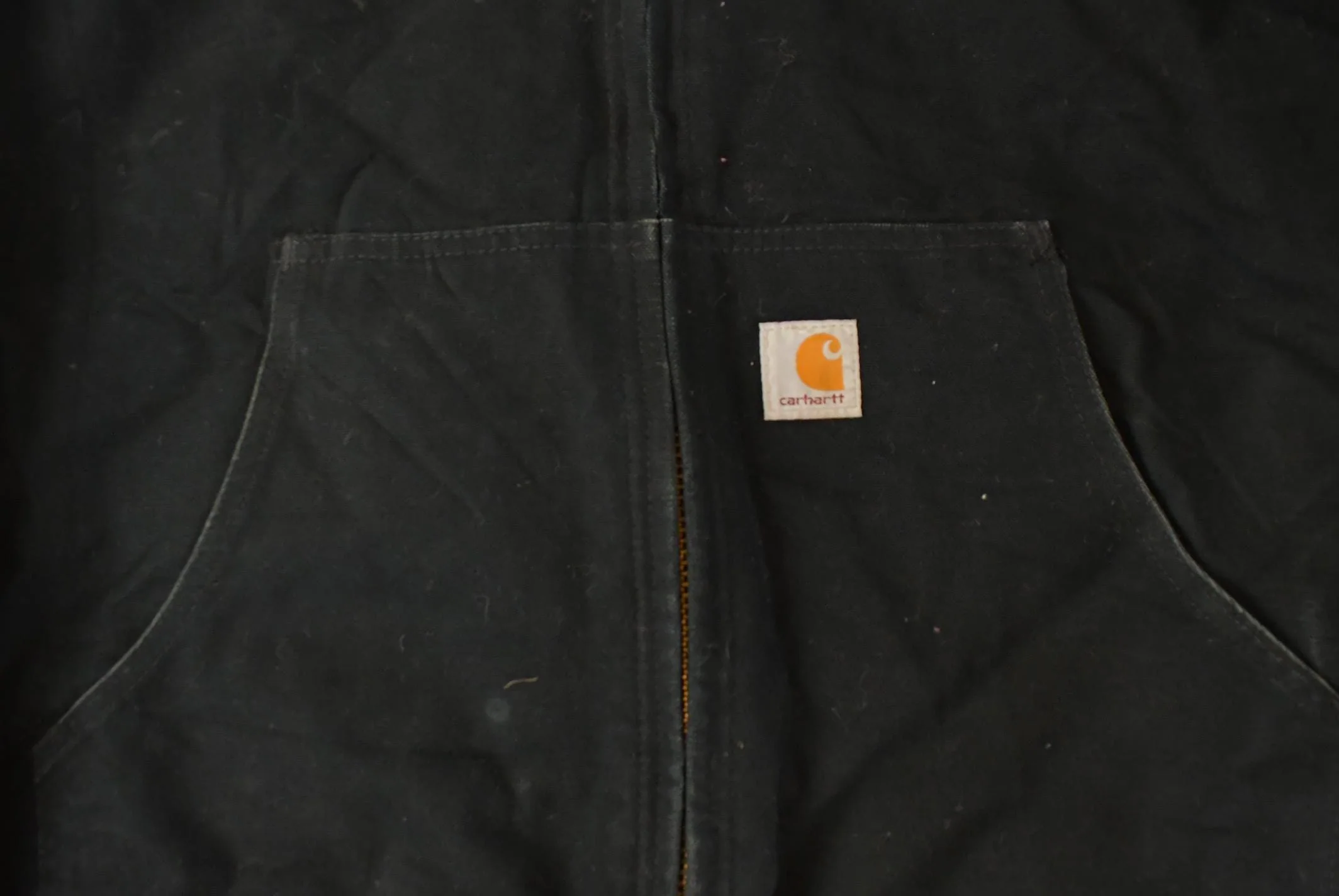 Vintage 1990s Carhartt Distressed Canvas Hooded Jacket Men's 3XL - Image 3