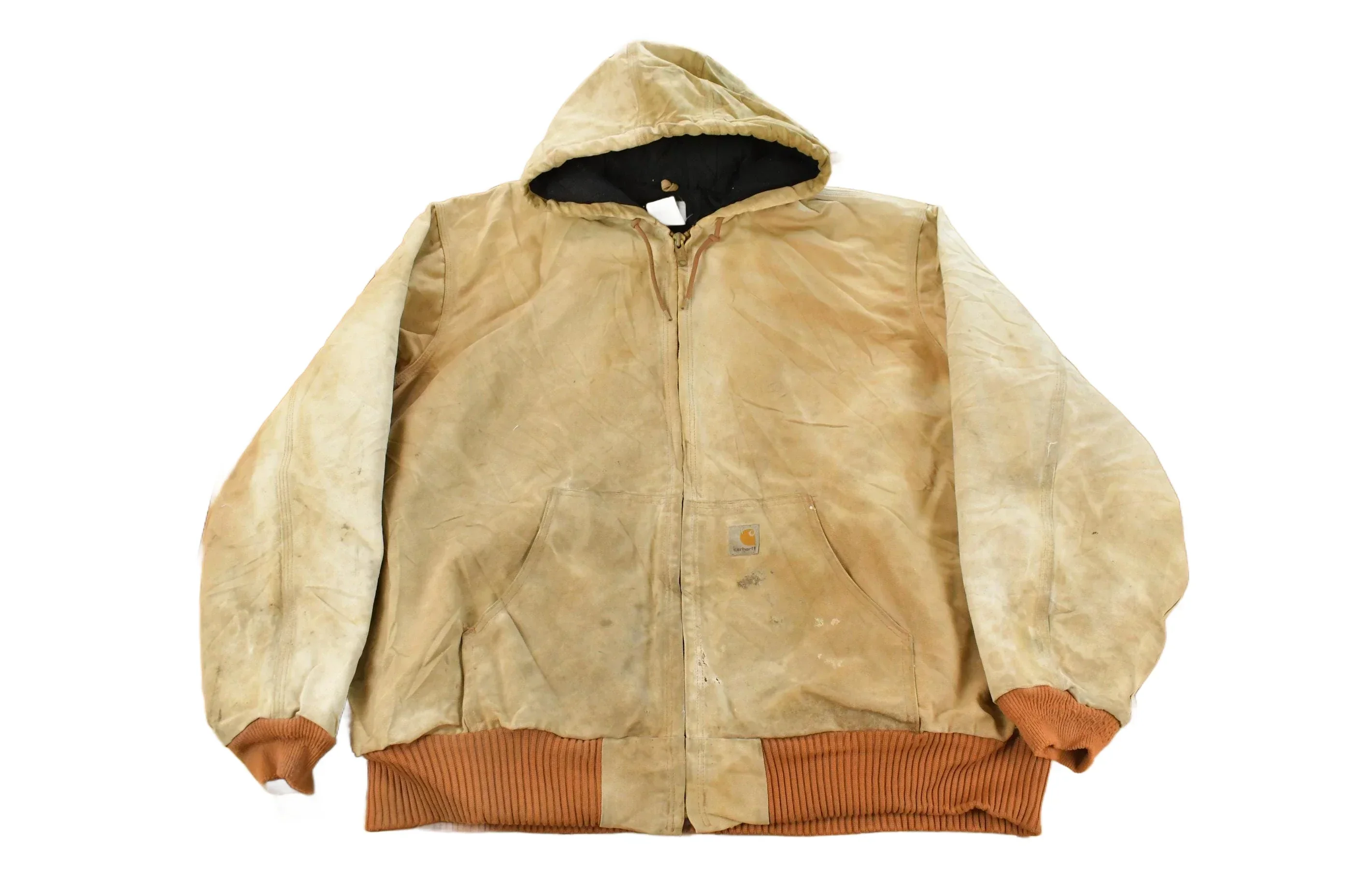 Vintage 1990s Carhartt Distressed Hooded Jacket Men's 2XL