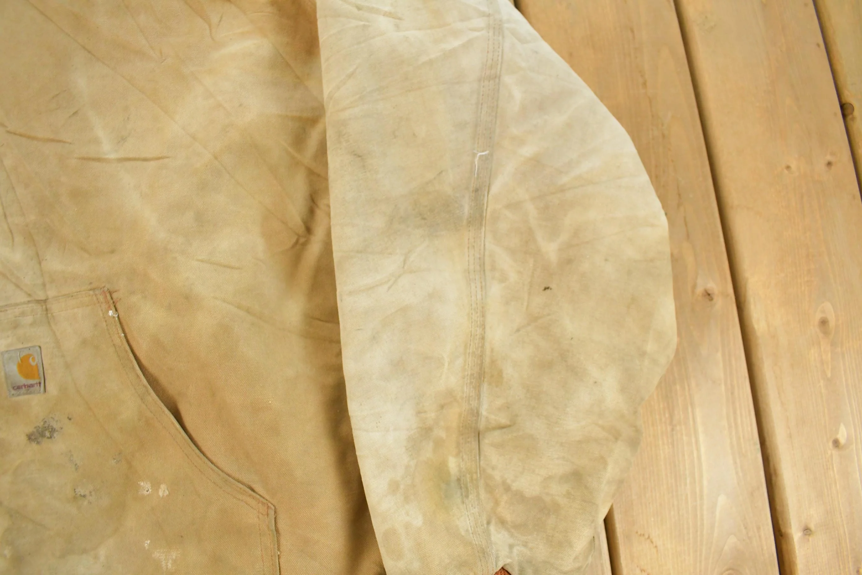 Vintage 1990s Carhartt Distressed Hooded Jacket Men's 2XL - Image 5