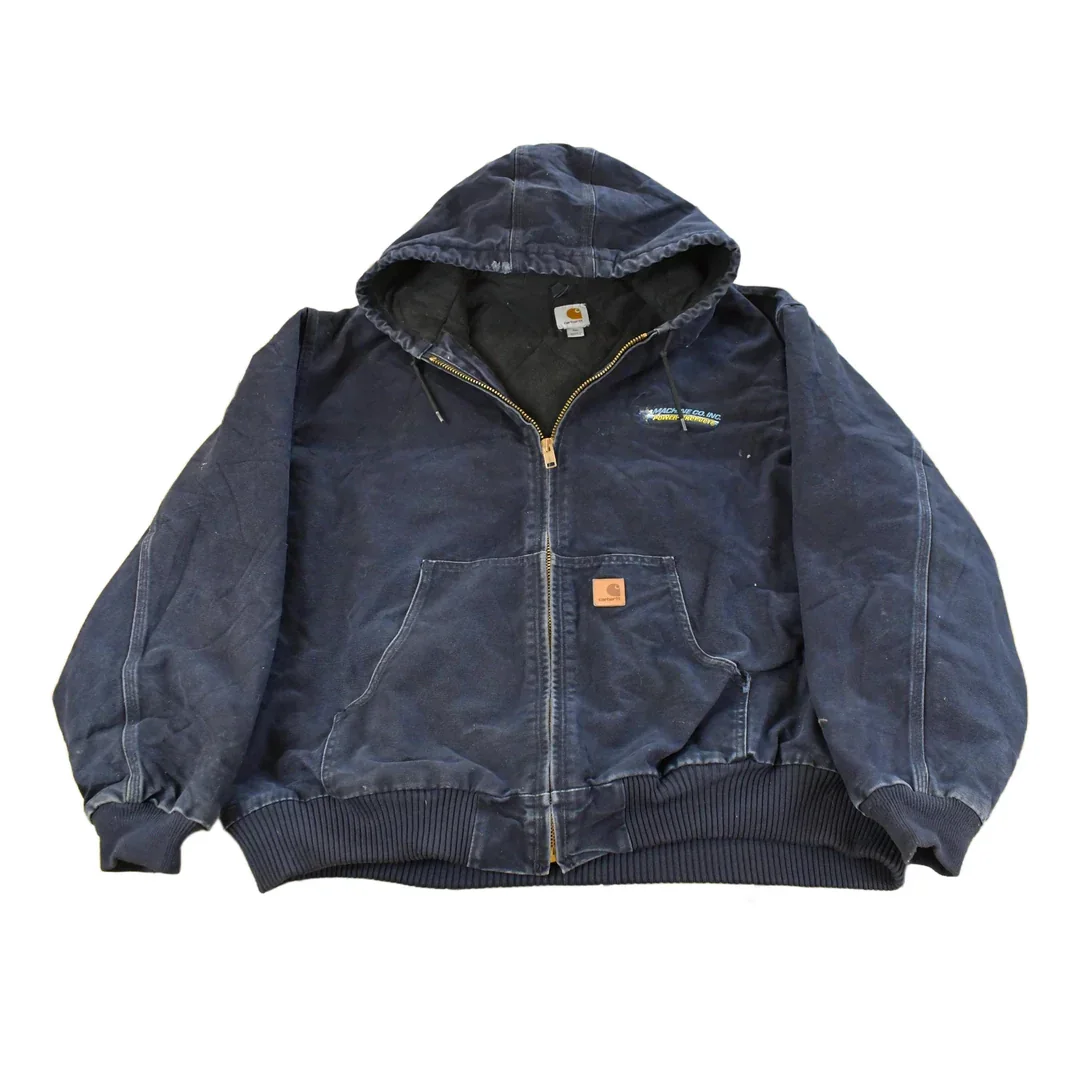 Vintage 1990s Carhartt Distressed Hooded Jacket Men's 3XL