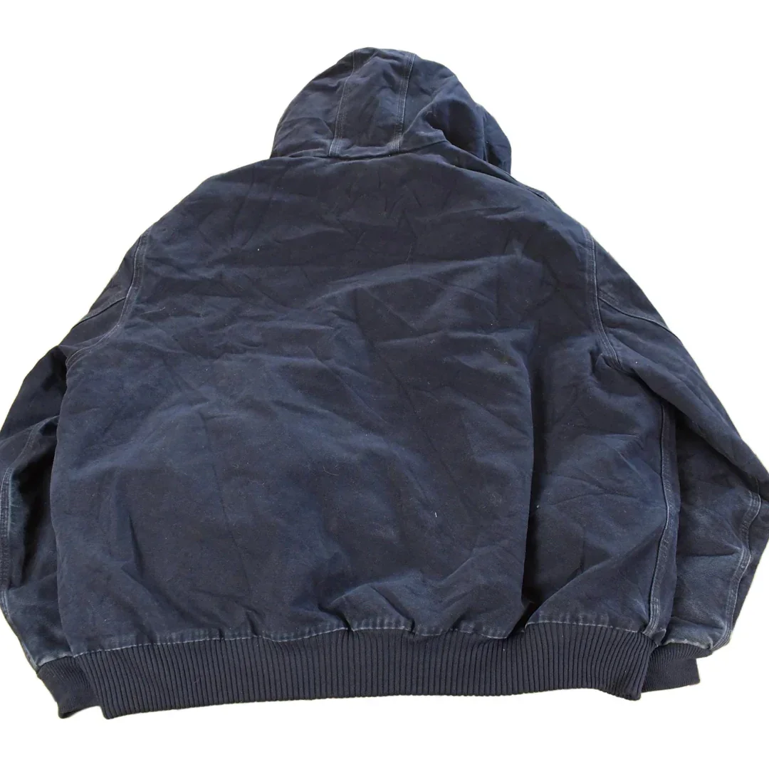 Vintage 1990s Carhartt Distressed Hooded Jacket Men's 3XL - Image 2