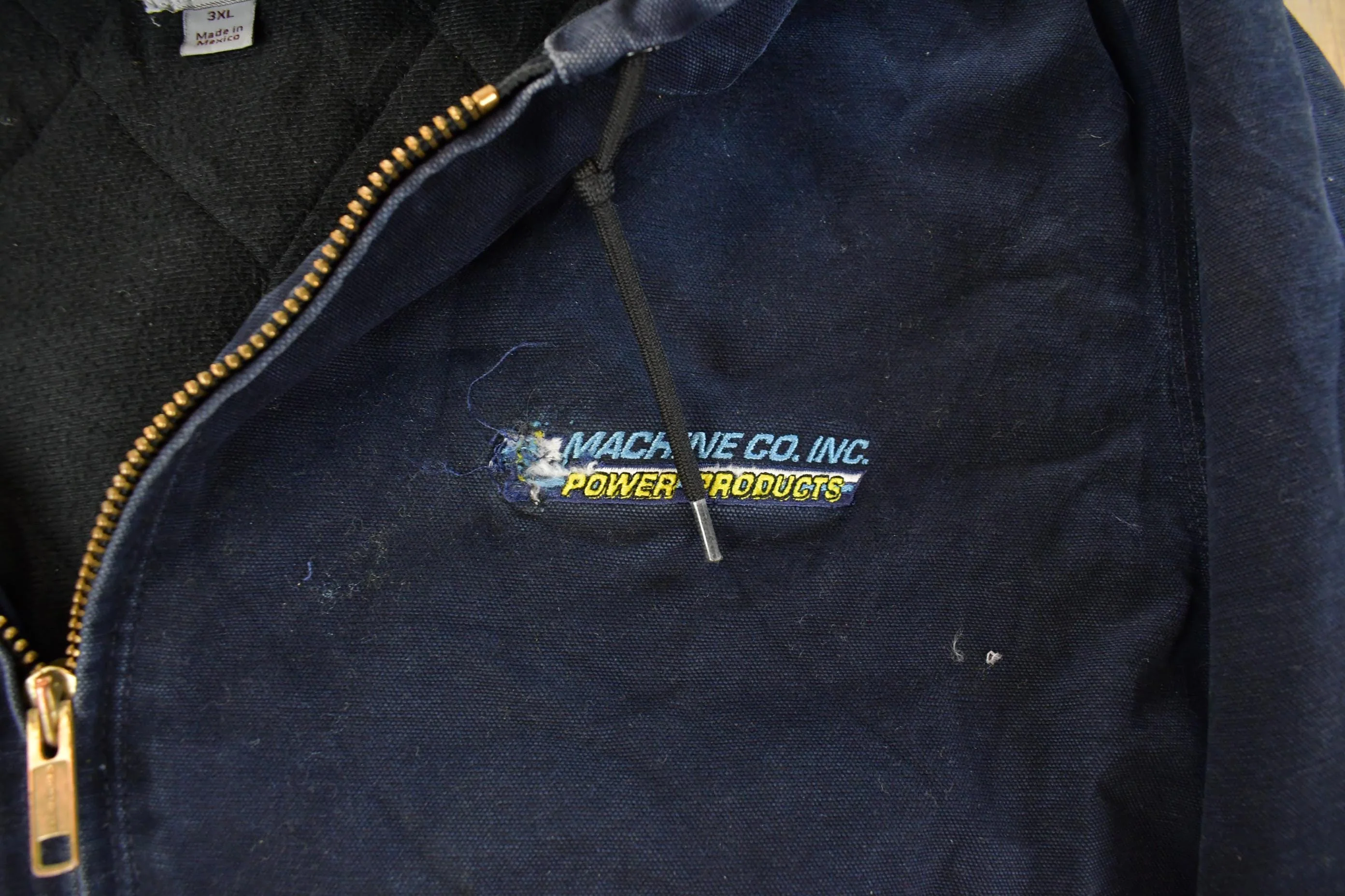 Vintage 1990s Carhartt Distressed Hooded Jacket Men's 3XL - Image 4