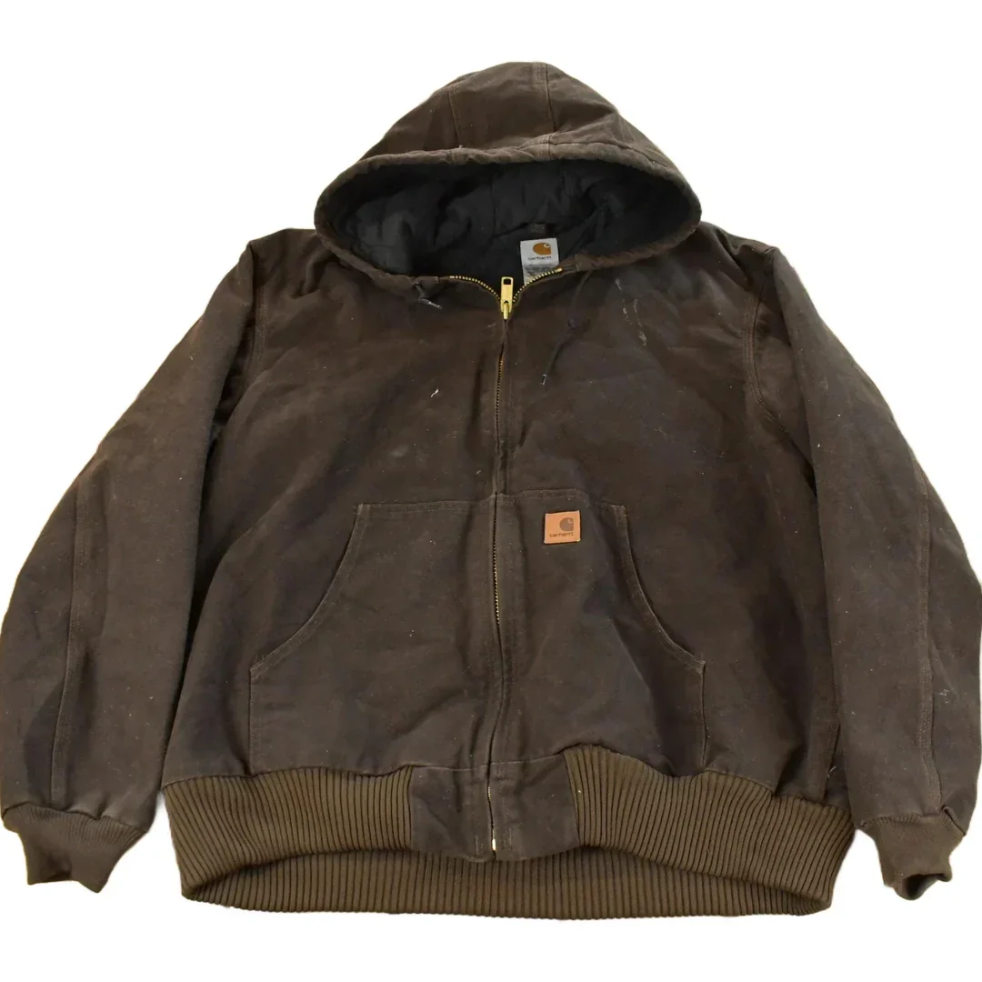 Vintage 1990s Carhartt Distressed Hooded Jacket Men's XL