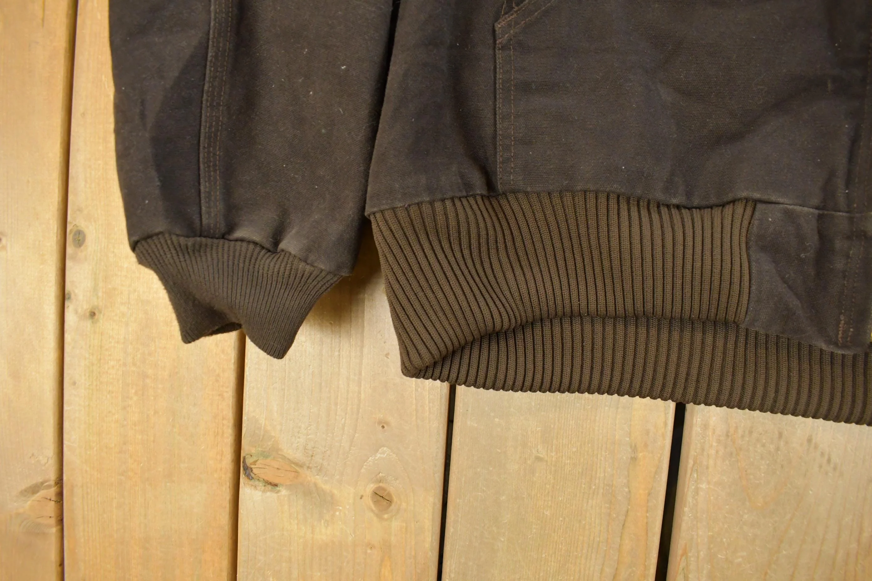 Vintage 1990s Carhartt Distressed Hooded Jacket Men's XL - Image 4