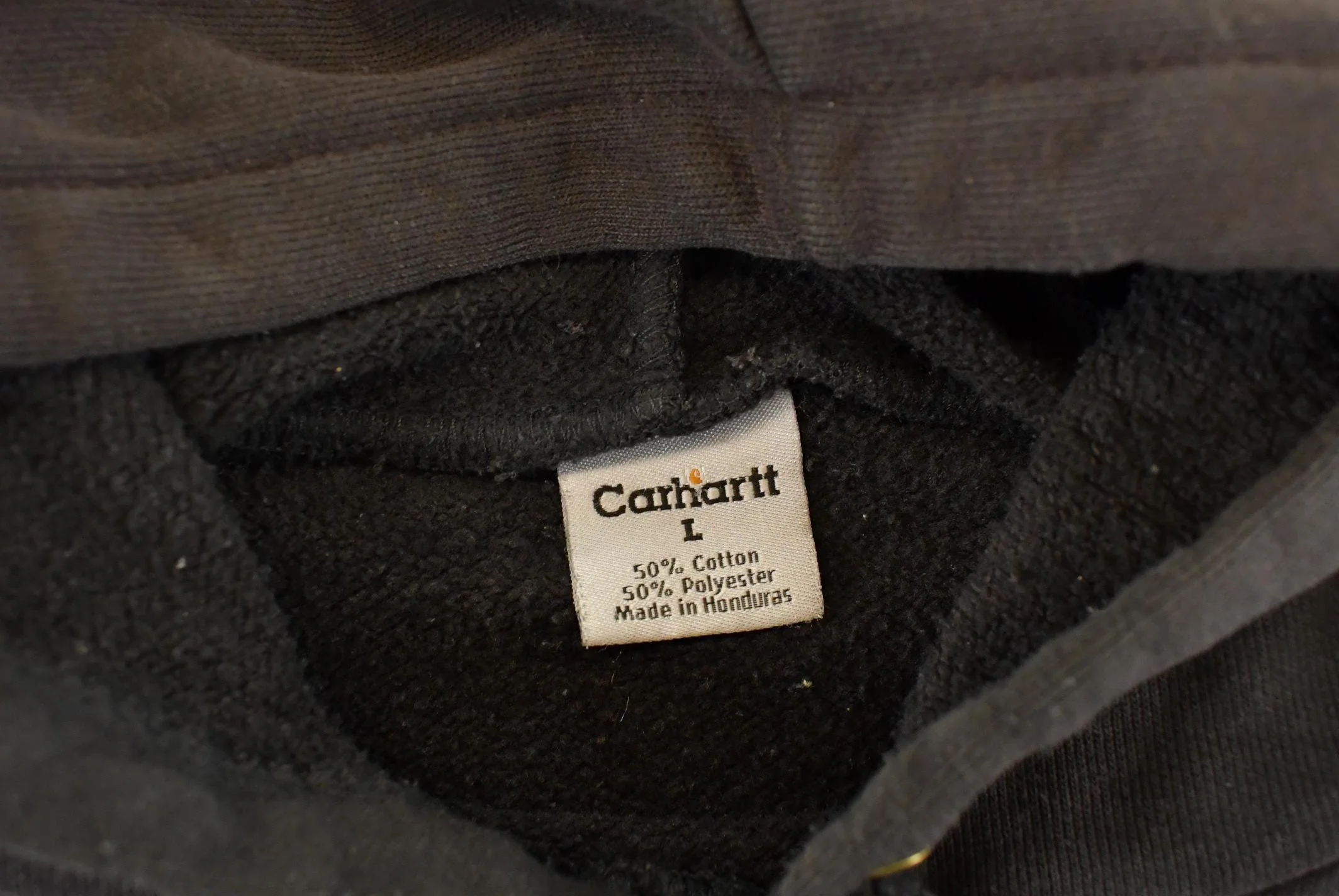 Vintage 1990s Carhartt Distressed Hoodie Men's XL - Image 5