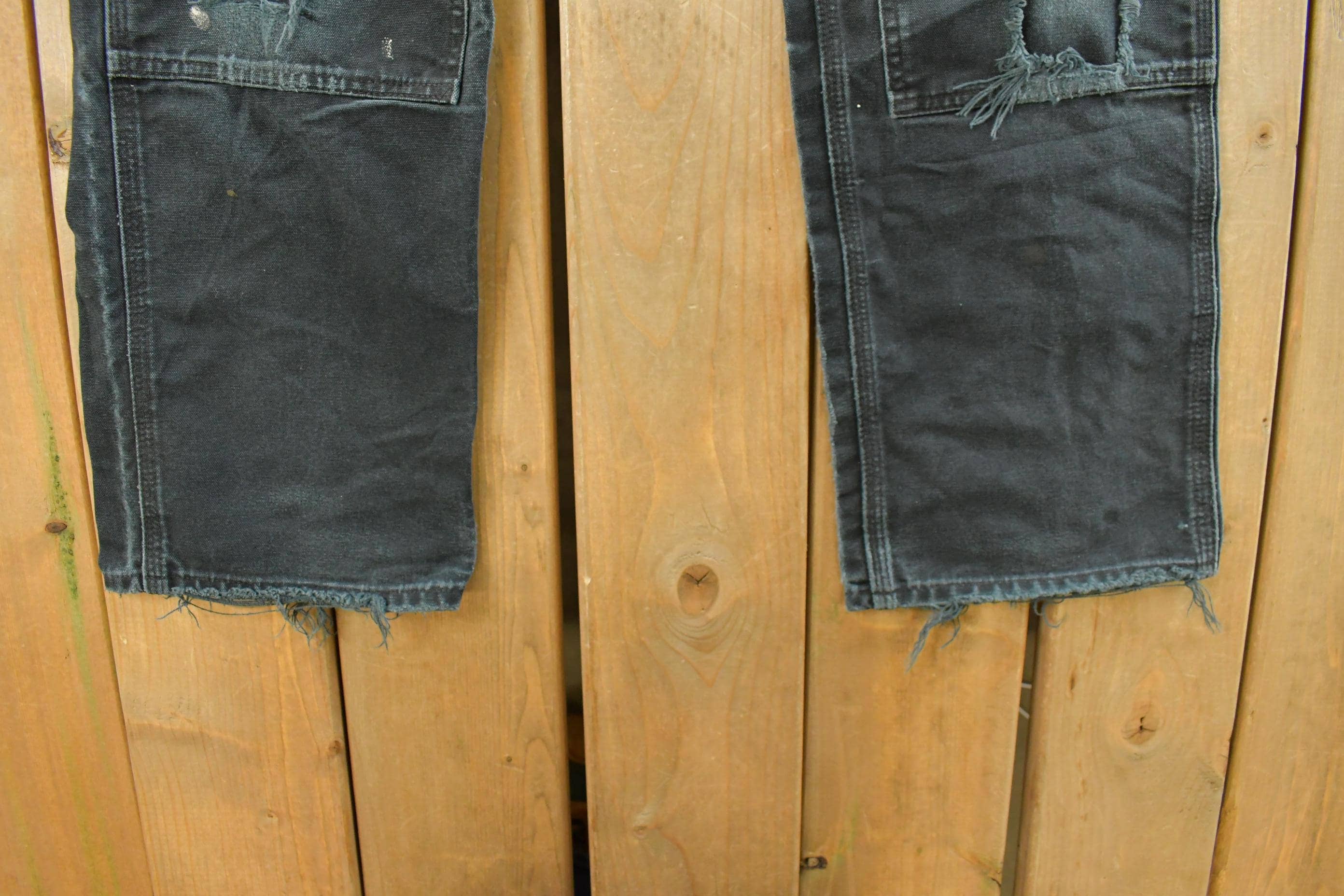 Vintage 1990s Carhartt Distressed Sun Faded Double Knee Pants Men's 31 x 32 - Image 4