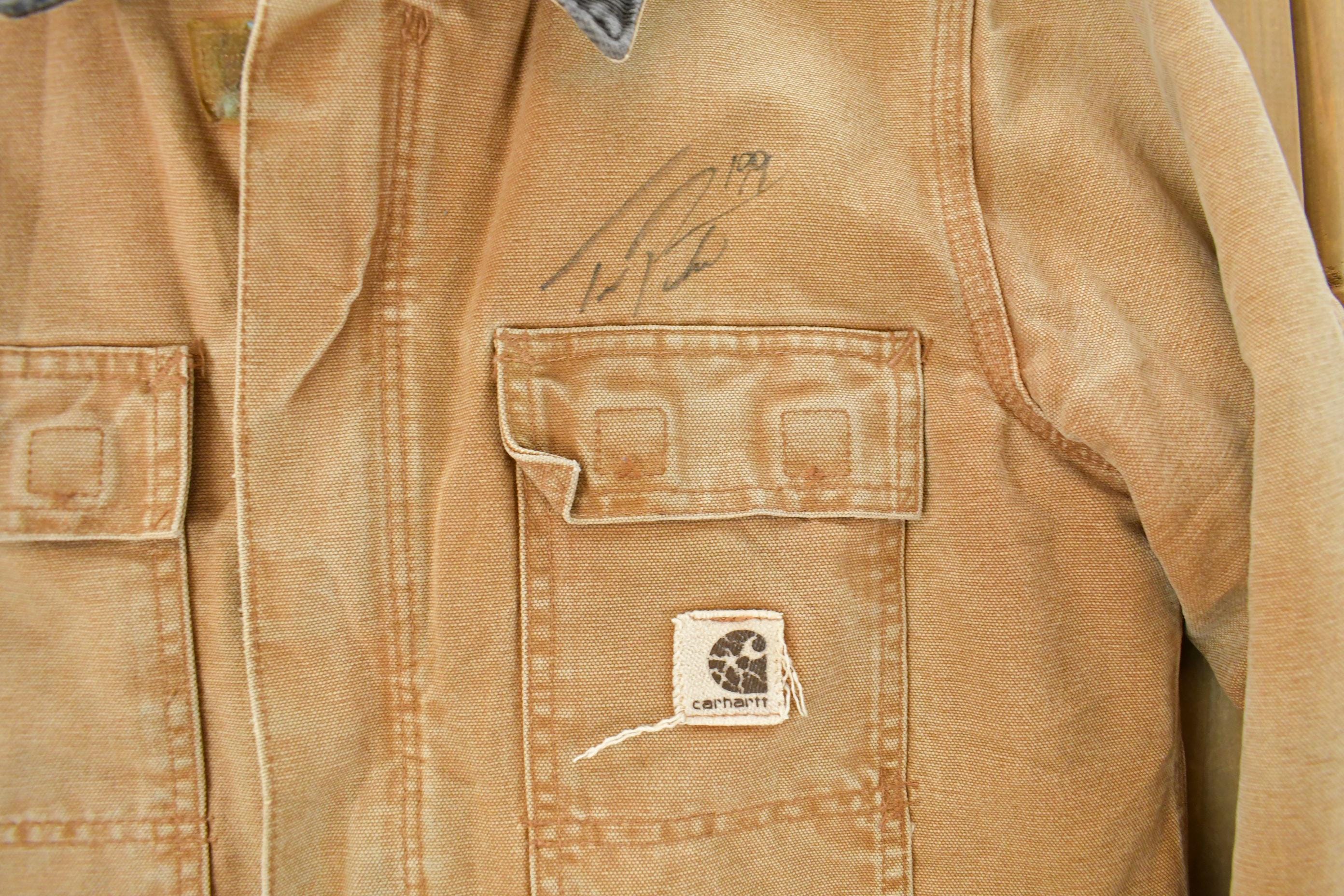 Vintage 1990s Carhartt Distressed Work Jacket Youth Large - Image 3