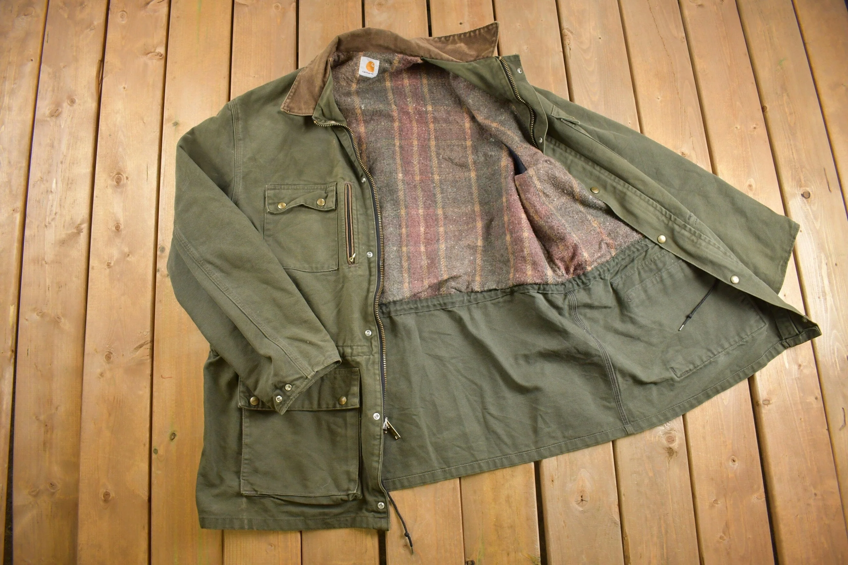 Vintage 1990s Carhartt Field Coat Men's XL - Image 3