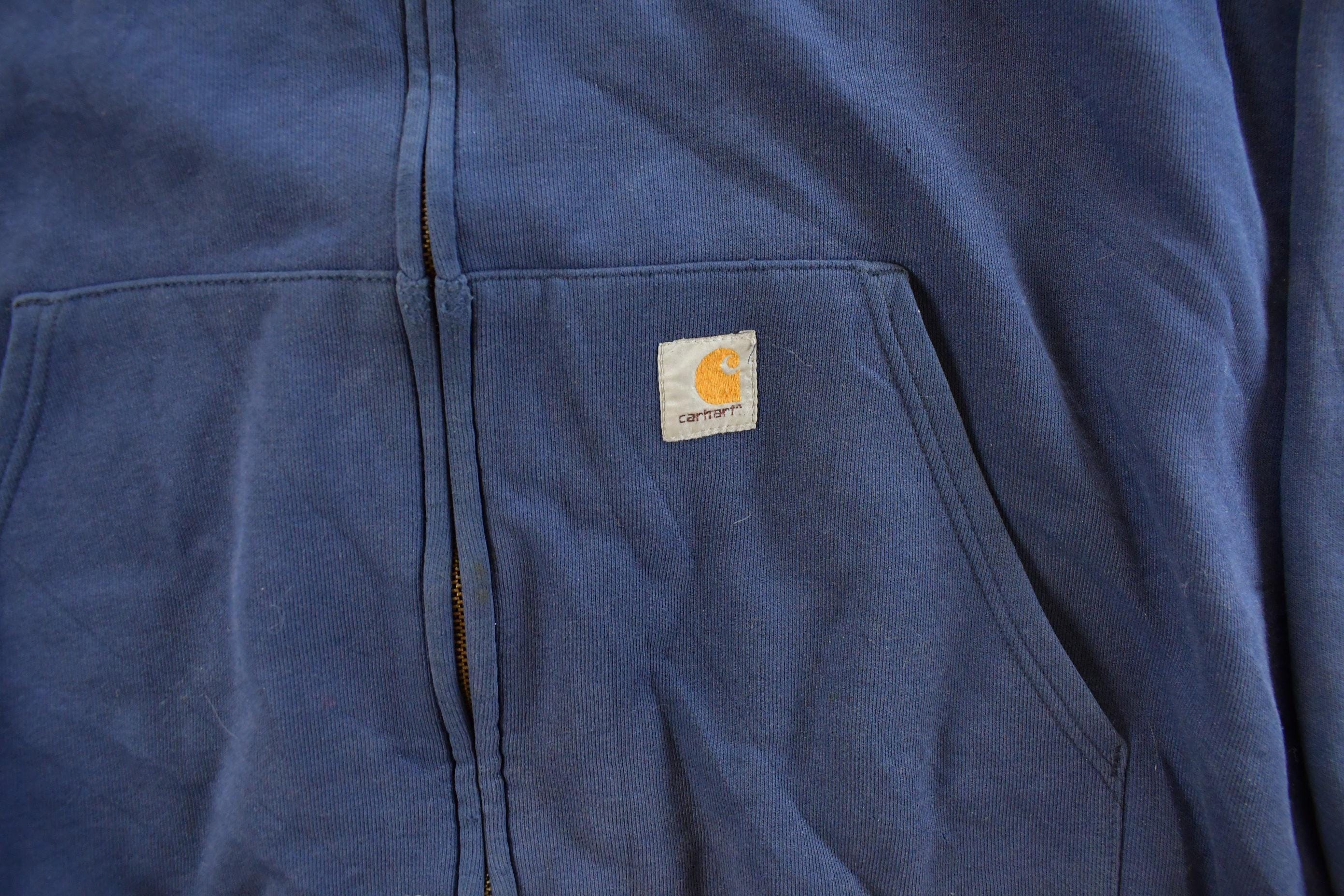 Vintage 1990s Carhartt Full Zip Hoodie Jacket Men's 3XL Tall - Image 3