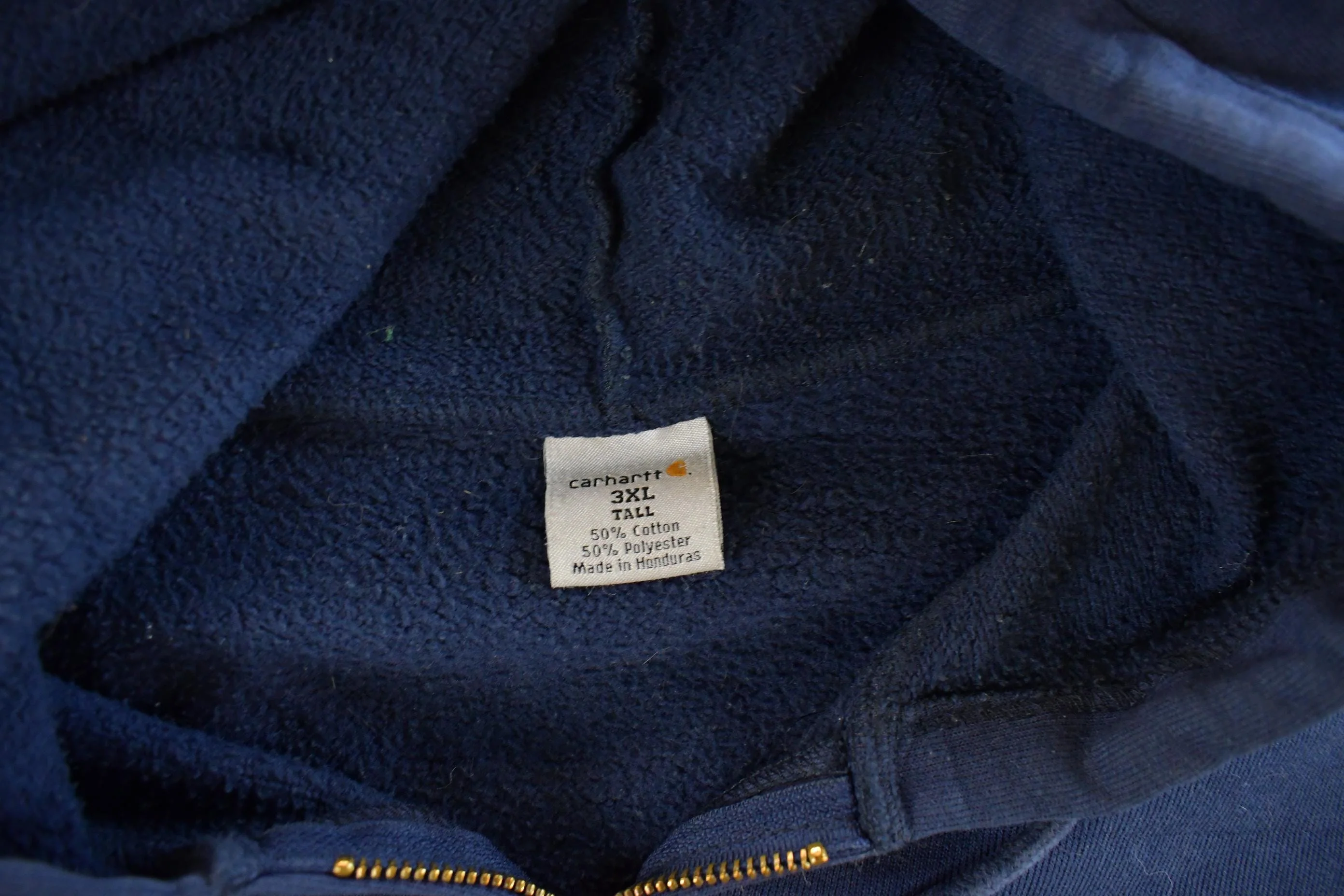 Vintage 1990s Carhartt Full Zip Hoodie Jacket Men's 3XL Tall - Image 6