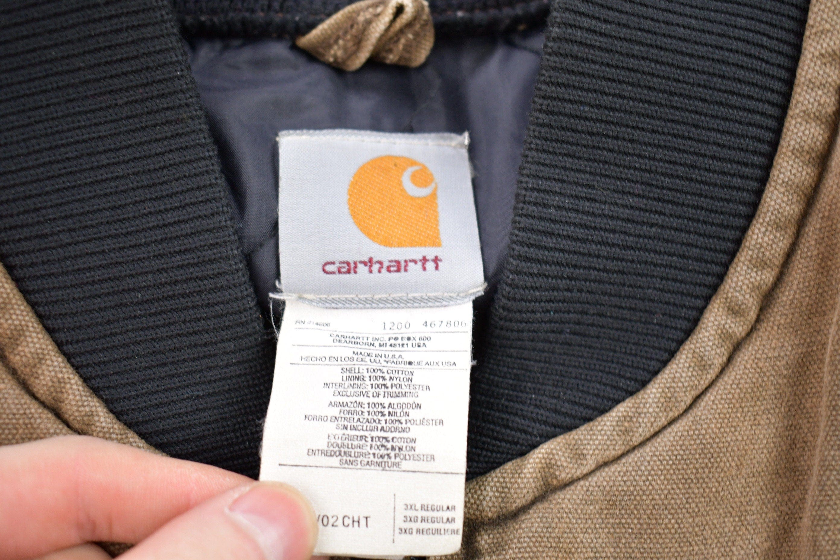 Vintage 1990s Carhartt Full Zip Insulated Vest Men's 3XL - Image 4