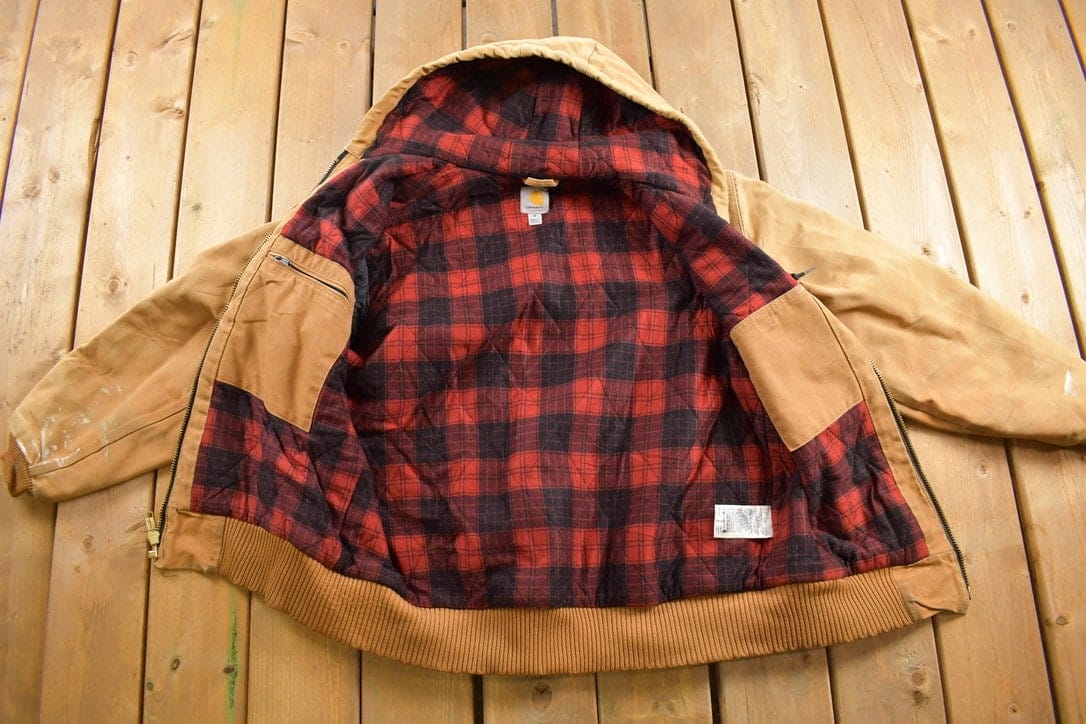 Vintage 1990s Carhartt Hooded Jacket Men's Medium - Image 5