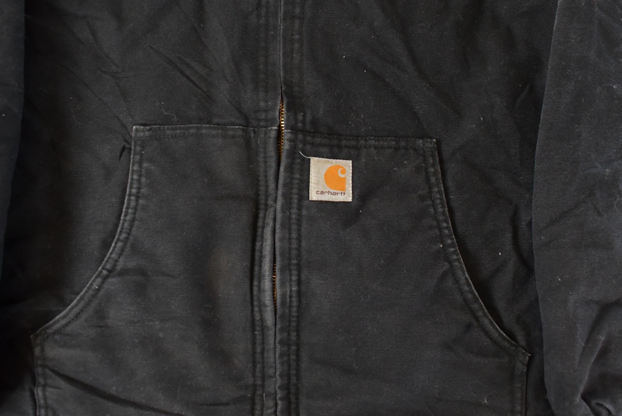 Vintage 1990s Carhartt Hooded Jacket Youth XL - Image 3