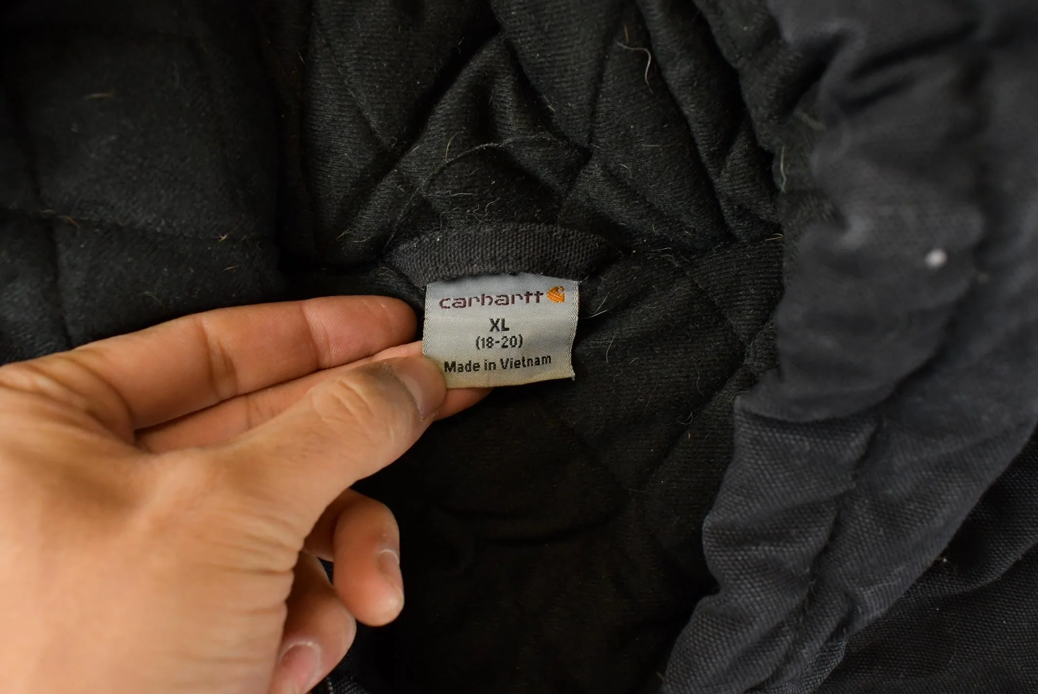 Vintage 1990s Carhartt Hooded Jacket Youth XL - Image 4