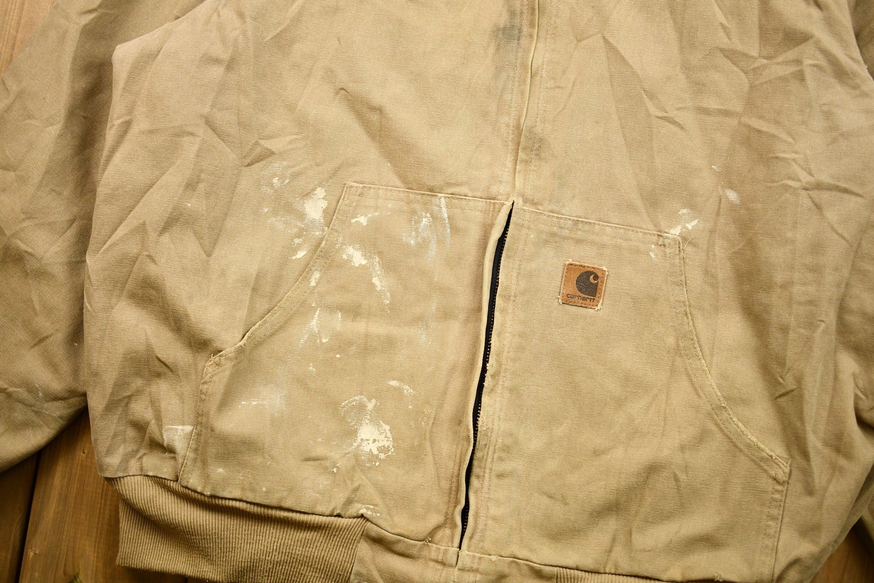 Vintage 1990s Carhartt Hooded Work Jacket Men's XL - Image 3