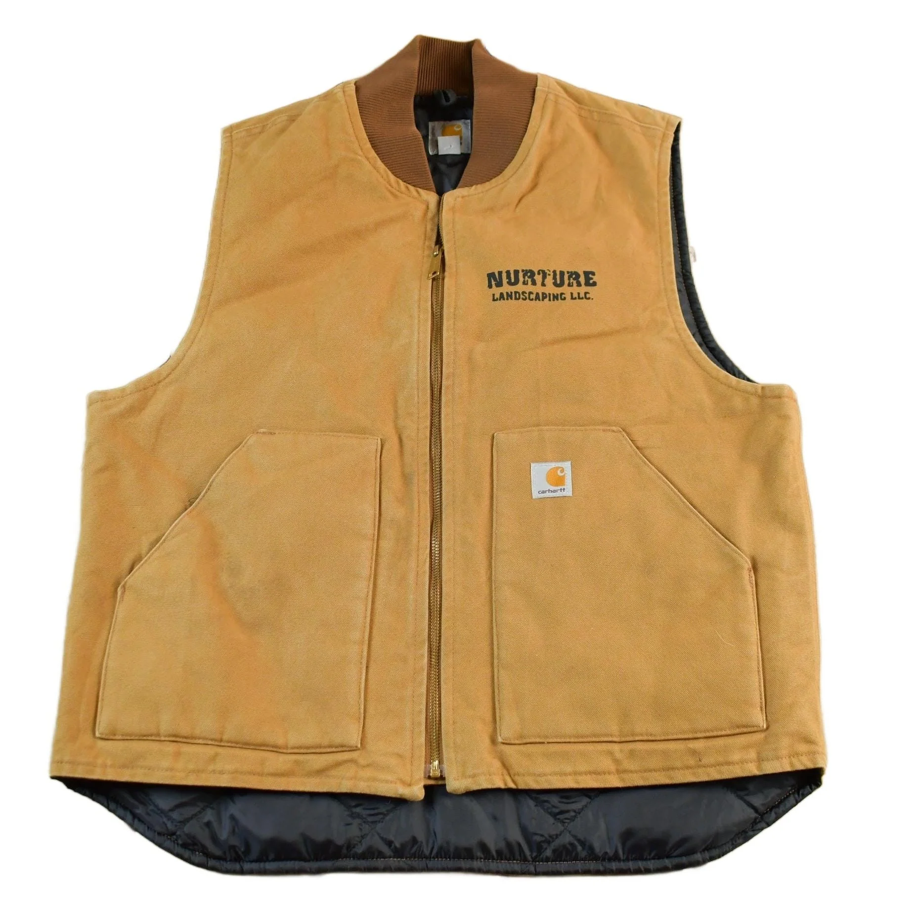 Vintage 1990s Carhartt Quilt Lined Jacket Vest Mens Large