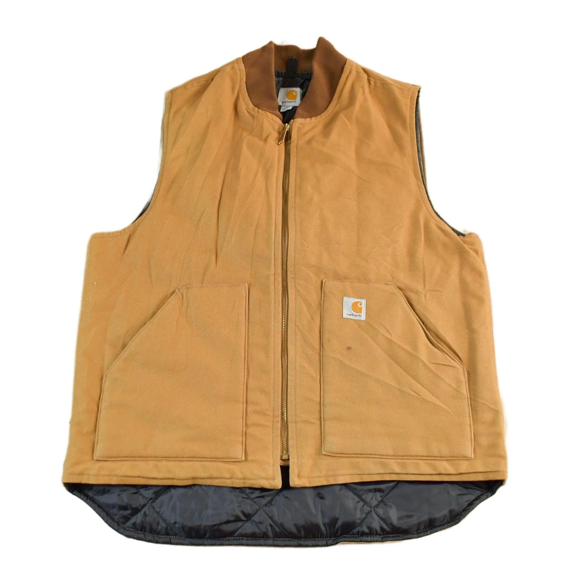 Vintage 1990s Carhartt Quilt Lined Jacket Vest Mens Large
