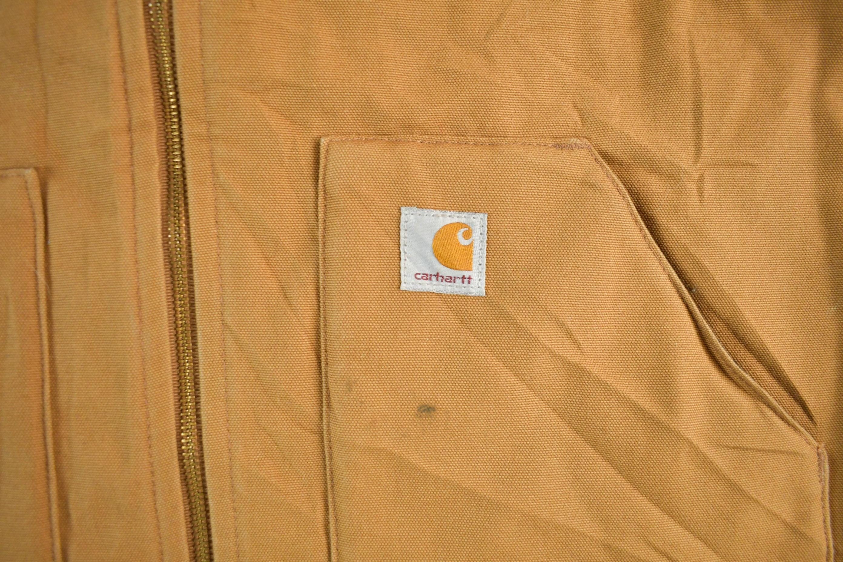 Vintage 1990s Carhartt Quilt Lined Jacket Vest Mens Large - Image 3