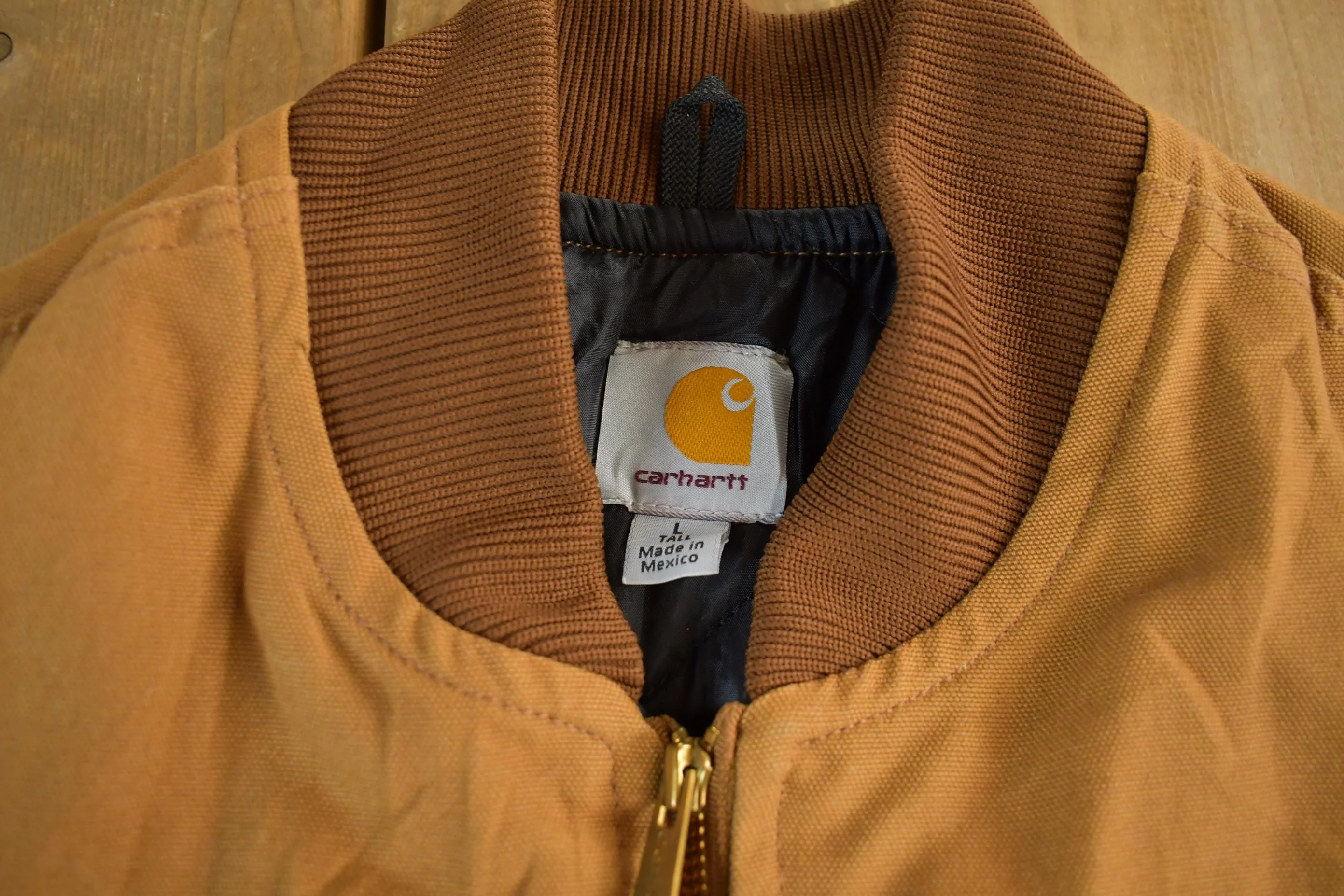 Vintage 1990s Carhartt Quilt Lined Jacket Vest Mens Large - Image 4