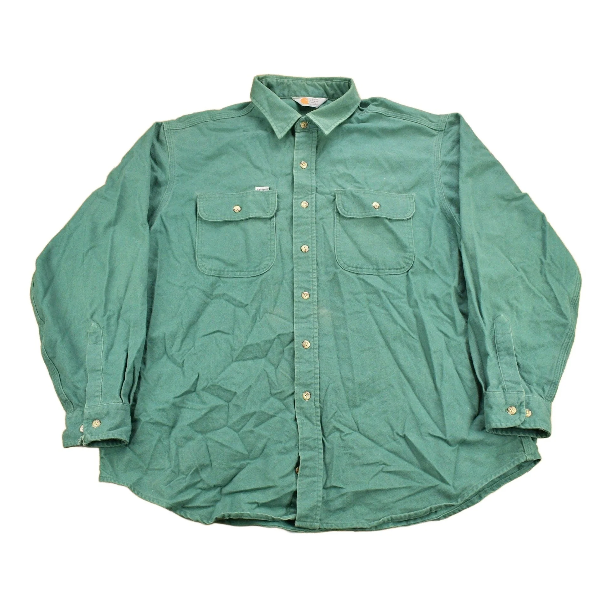 Vintage 1990s Carhartt Rugged Outdoor Wear Button Up Shirt Men's 2XL