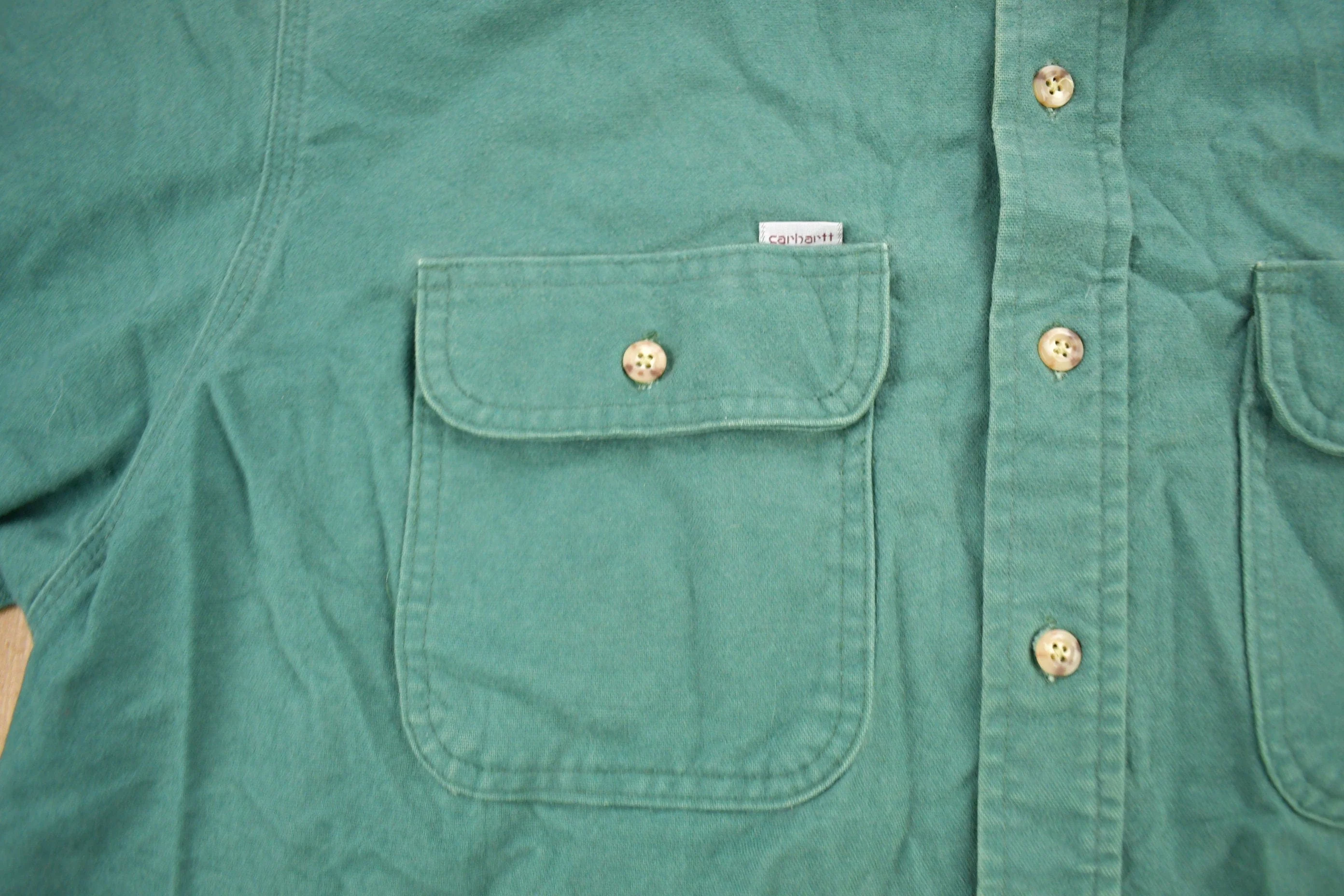 Vintage 1990s Carhartt Rugged Outdoor Wear Button Up Shirt Men's 2XL - Image 5