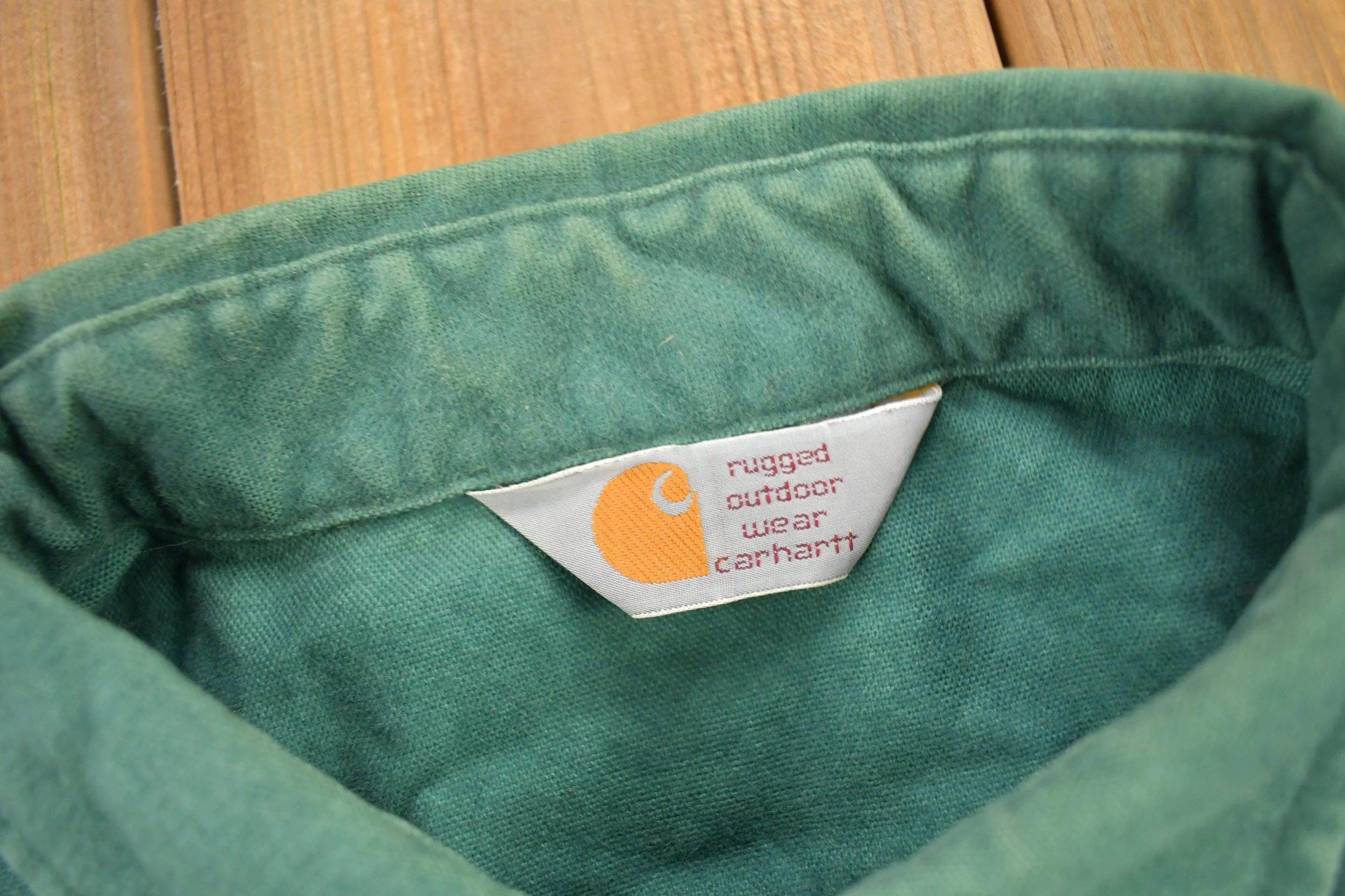 Vintage 1990s Carhartt Rugged Outdoor Wear Button Up Shirt Men's 2XL - Image 6