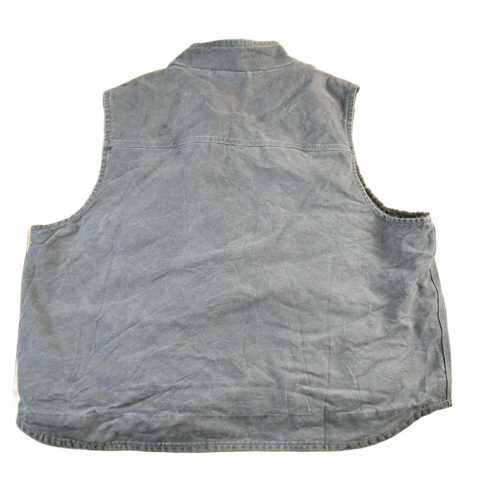 Vintage 1990s Carhartt Sherpa Lined Jacket Vest Mens 3XL - Image 2