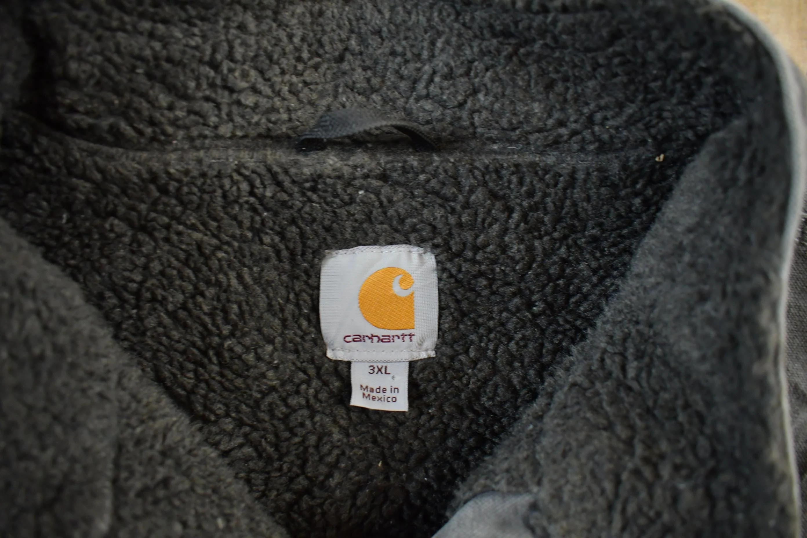 Vintage 1990s Carhartt Sherpa Lined Jacket Vest Mens 3XL - Image 4