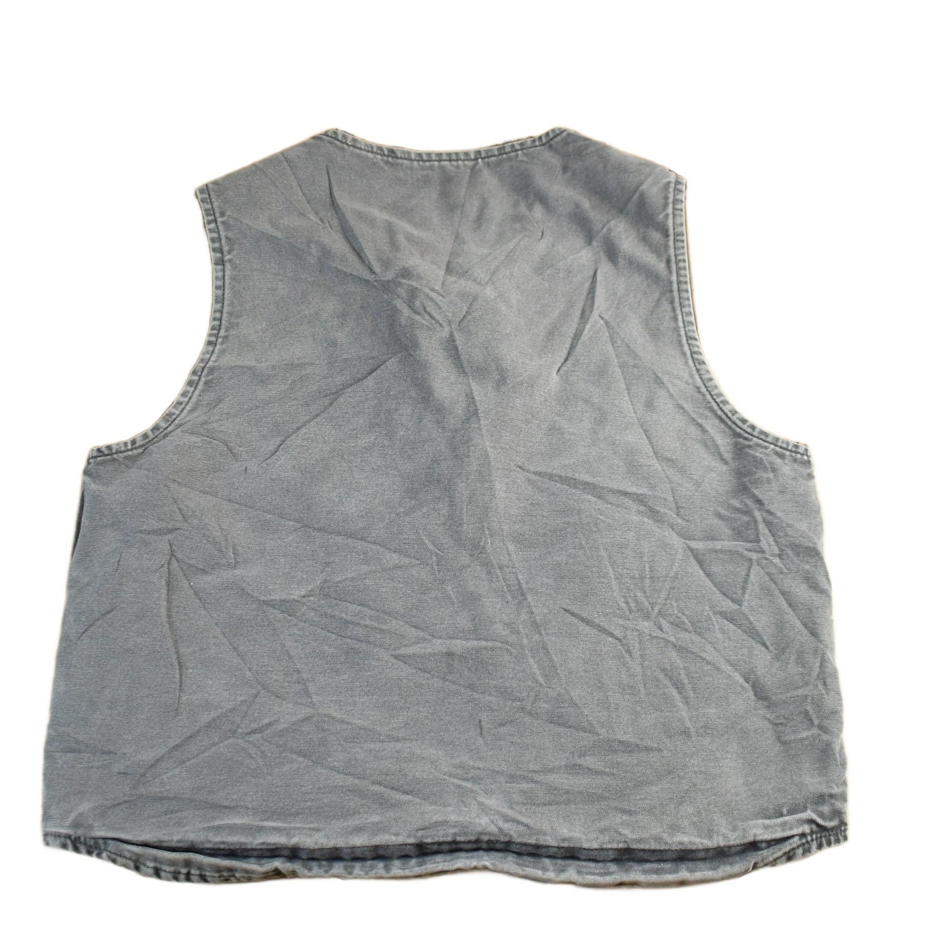 Vintage 1990s Carhartt Sherpa Lined Jacket Vest Mens Large - Image 2