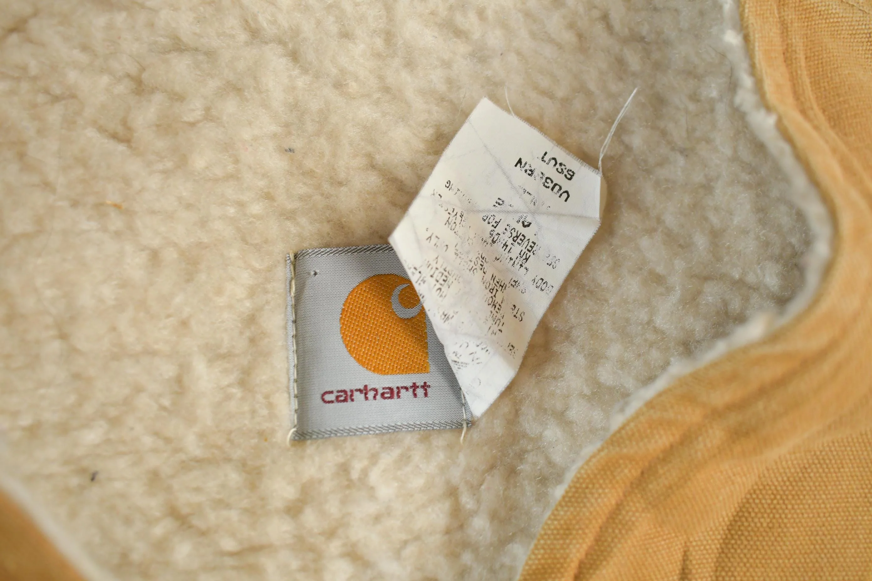Vintage 1990s Carhartt Sherpa Lined Jacket Vest Men's Large - Image 4